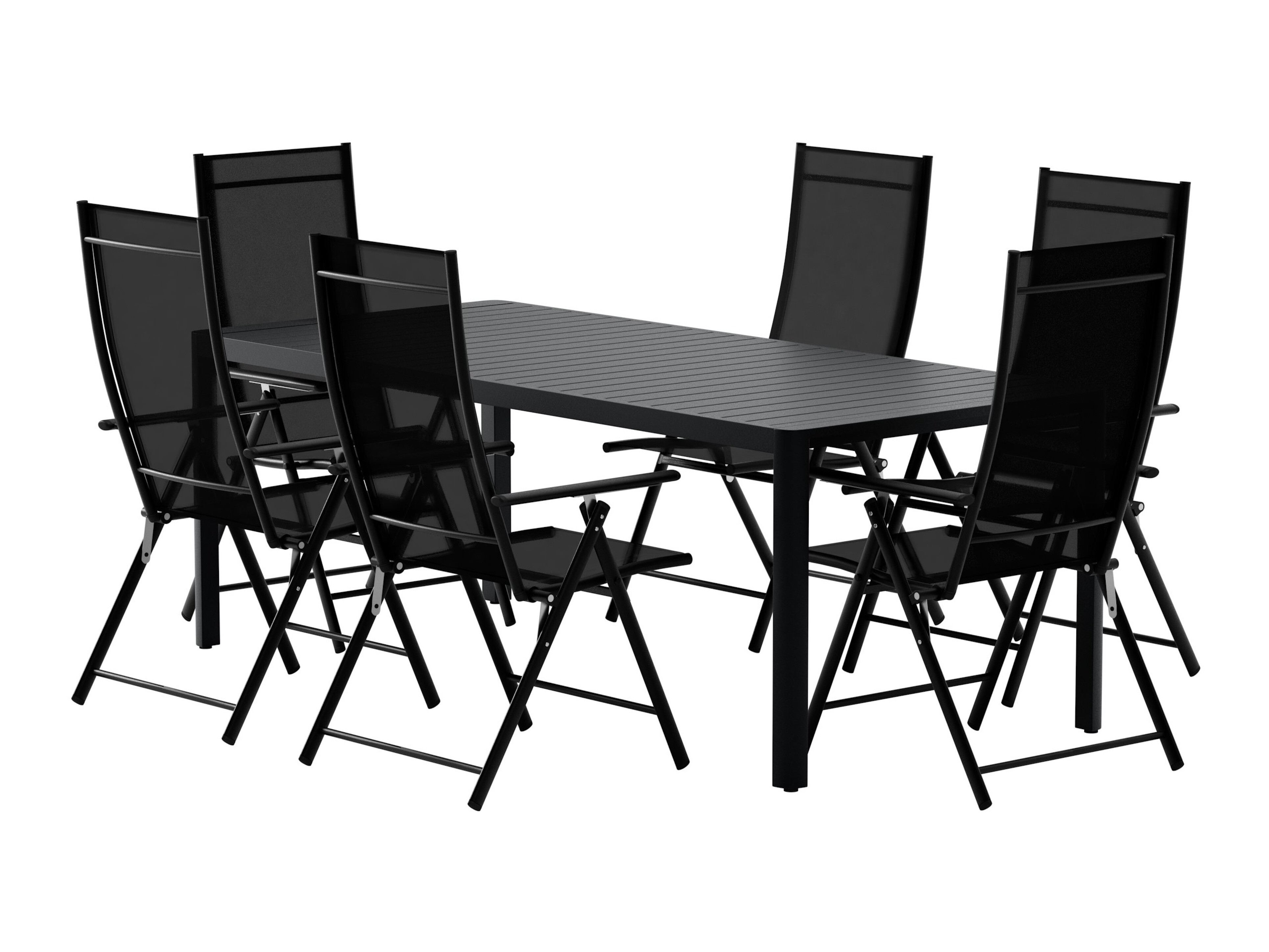 Table and chairs set Dallas 5256 (Black)