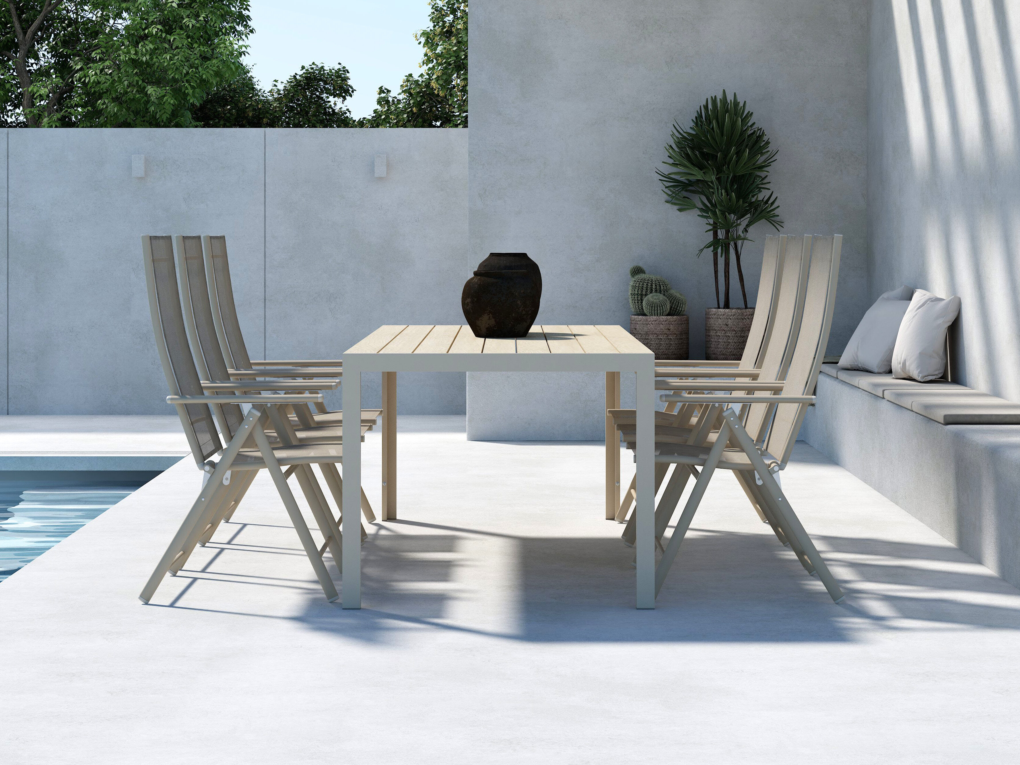 Table and chairs set Dallas 5263 (Beige)