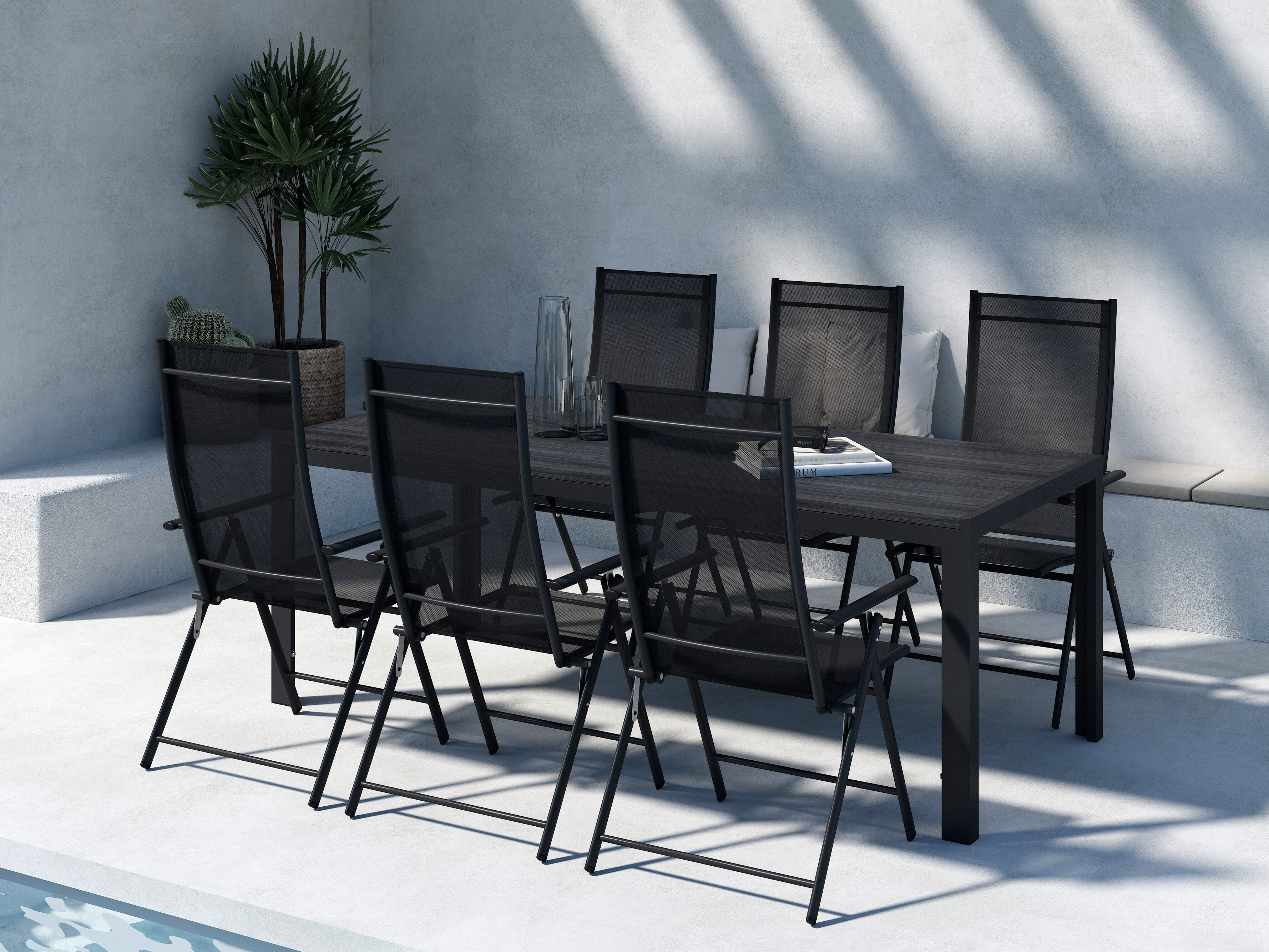 Table and chairs set Dallas 5263 (Black)