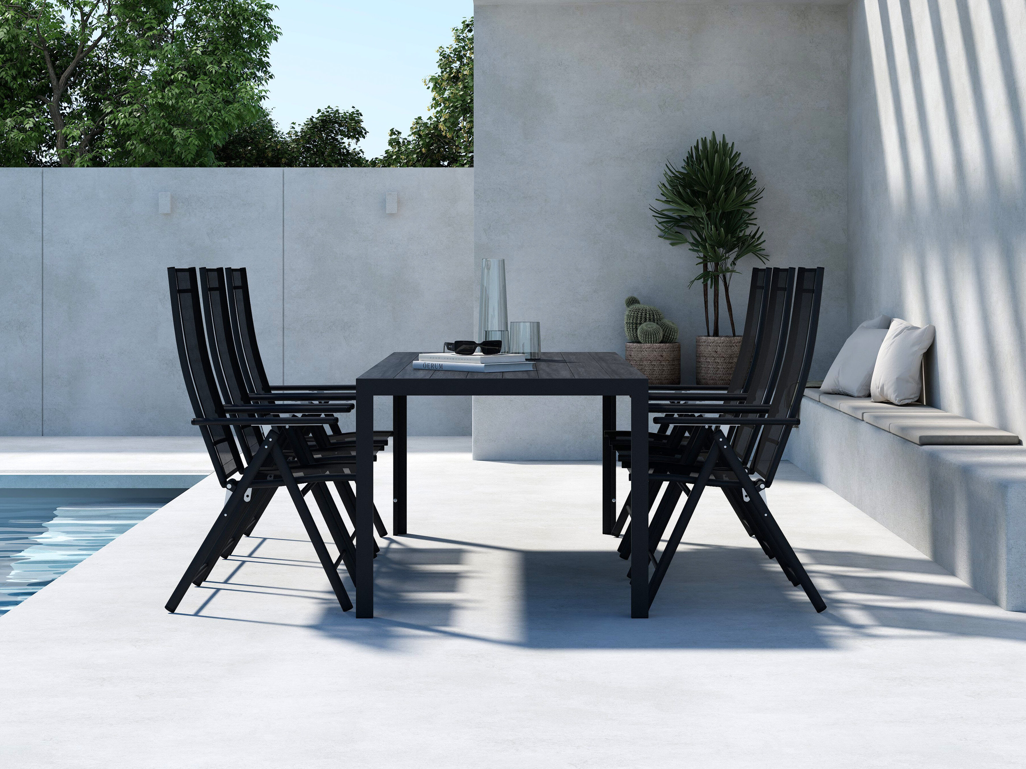 Table and chairs set Dallas 5263 (Black)