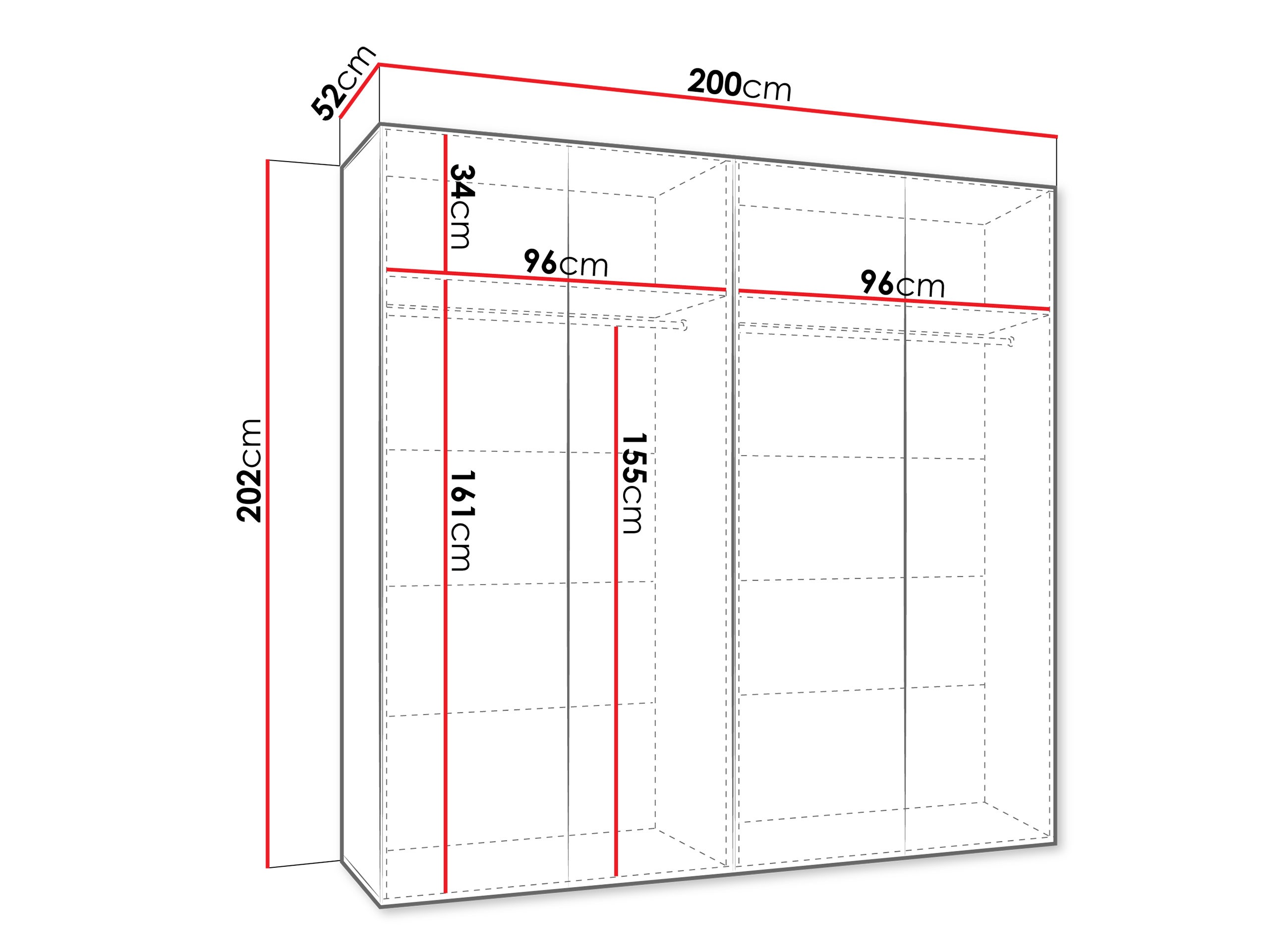Wardrobe Hartford 595 (White)