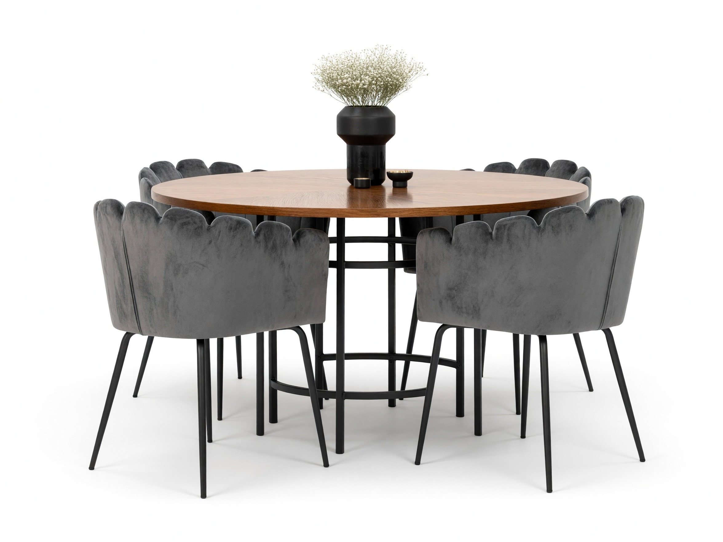 Dining set Dallas 310 (Grey + Black)