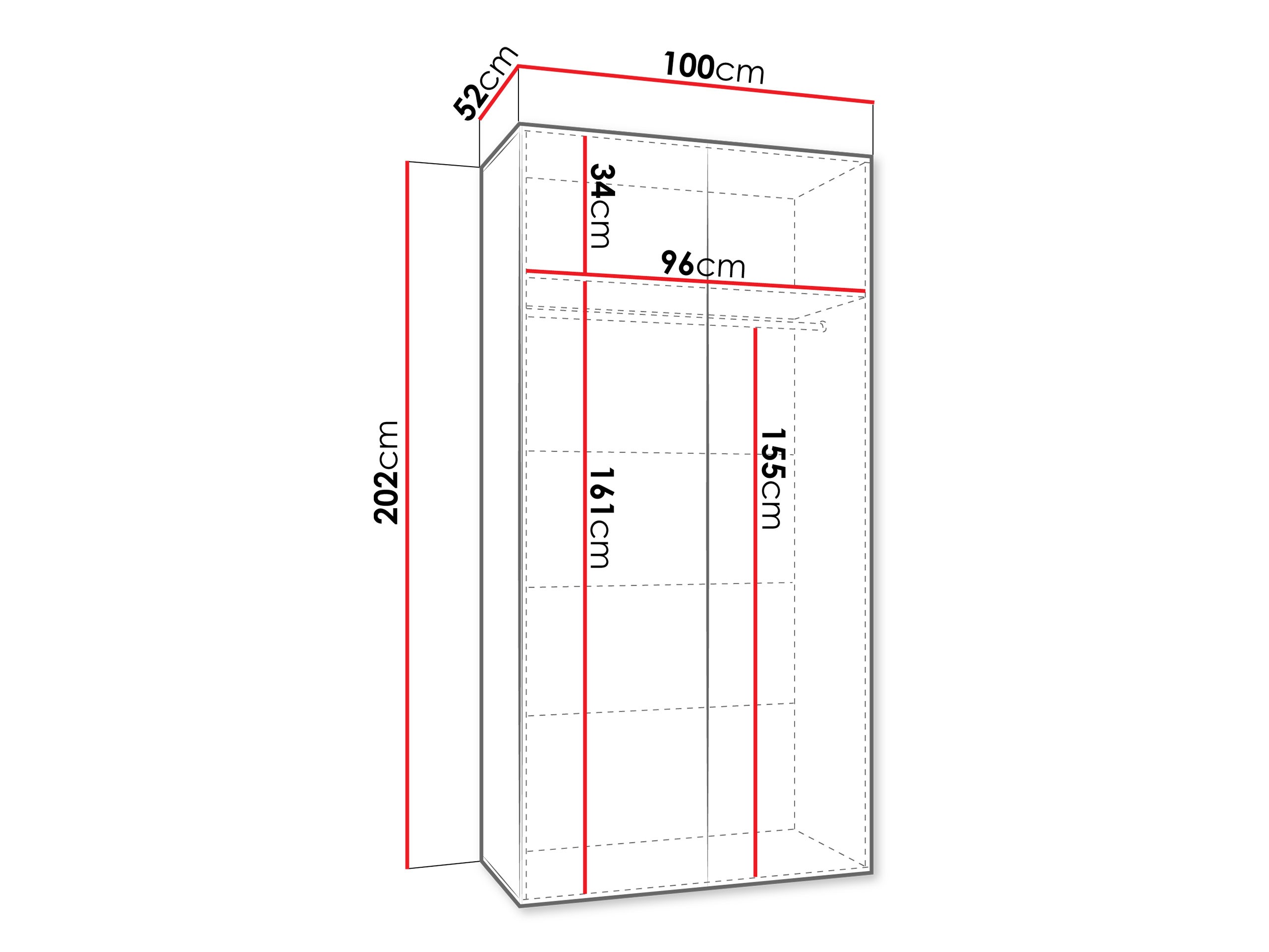 Wardrobe Hartford 597 (Black)