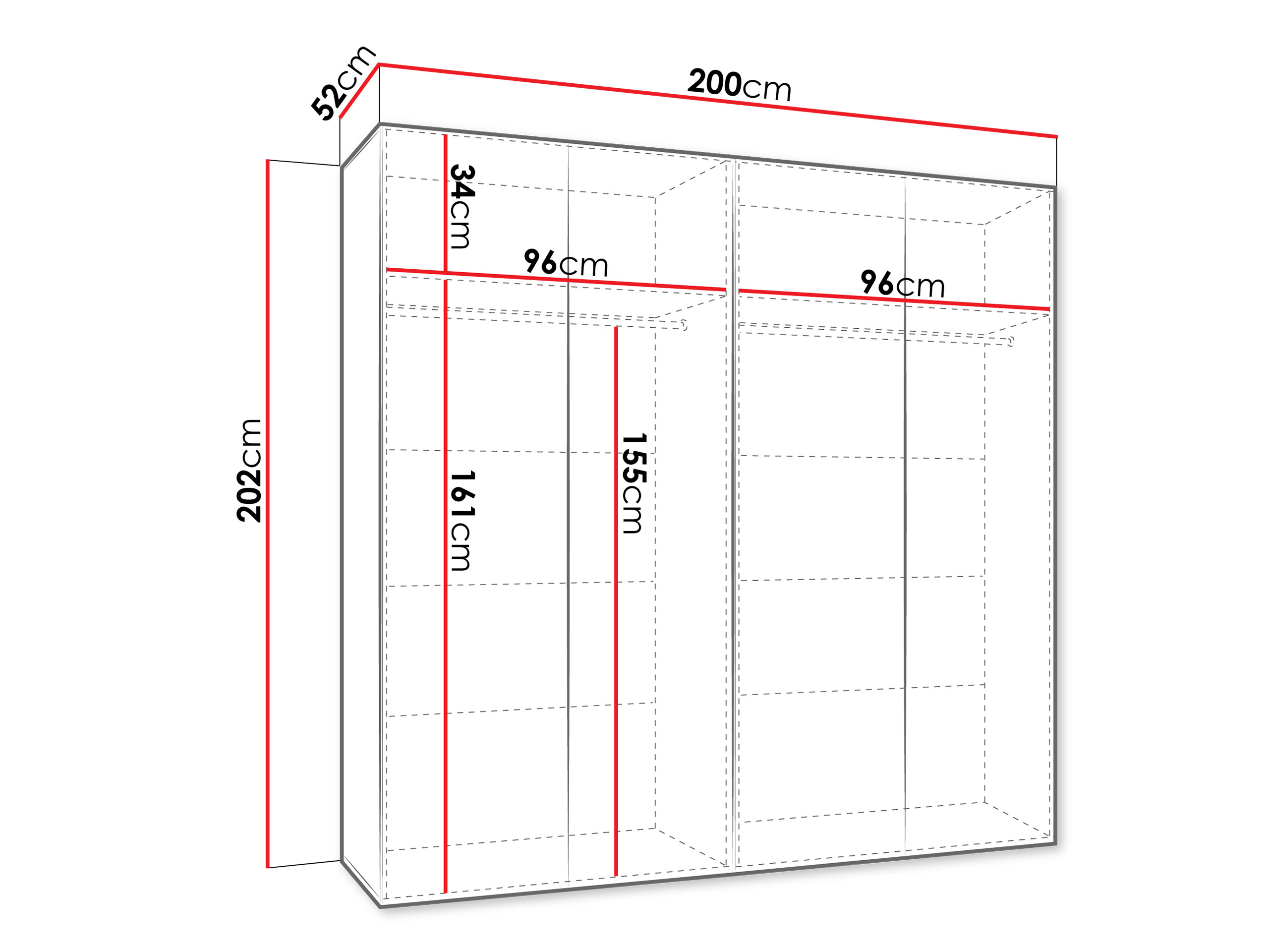 Wardrobe Hartford 598 (White)