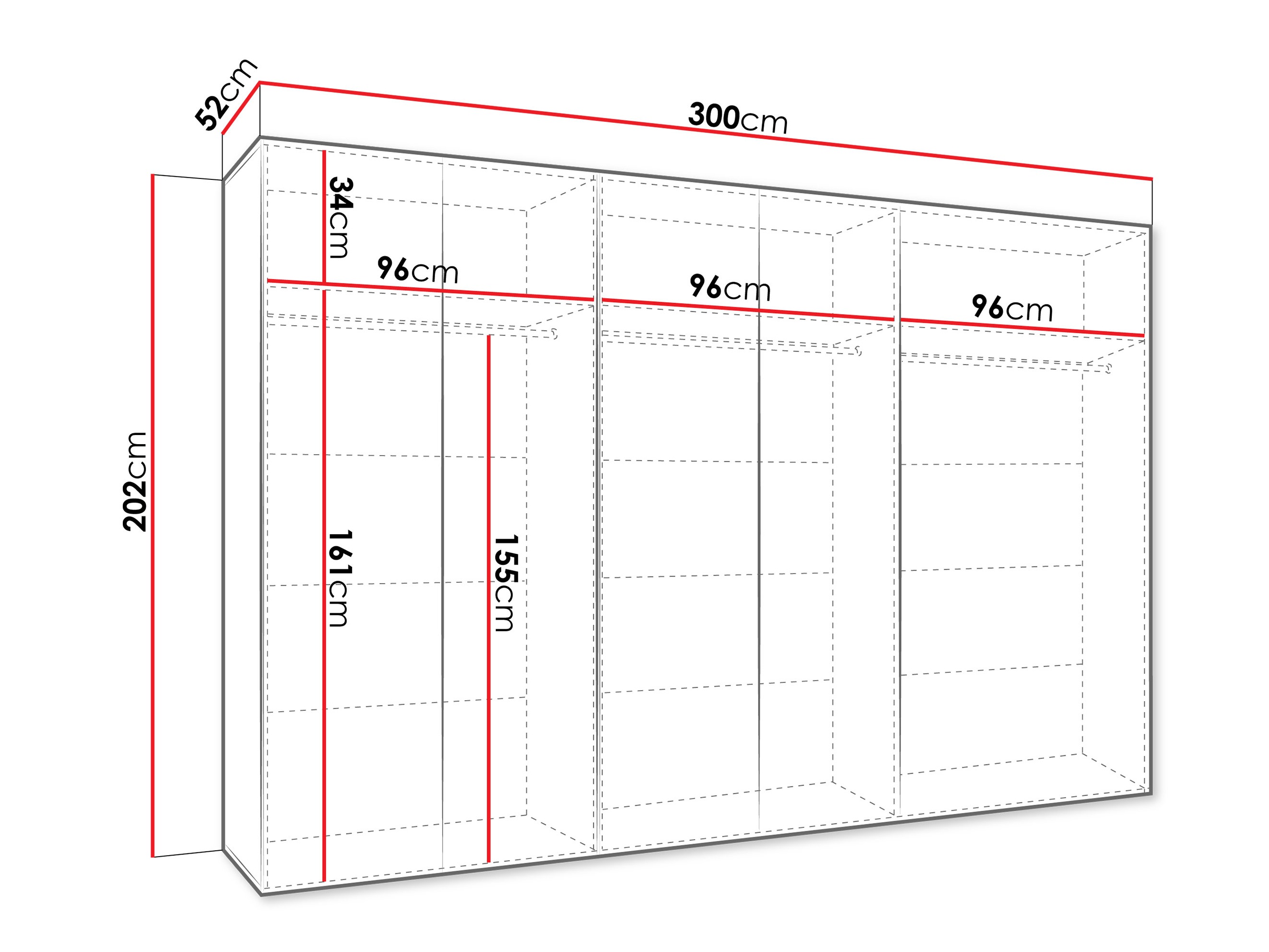 Wardrobe Hartford 602 (White)