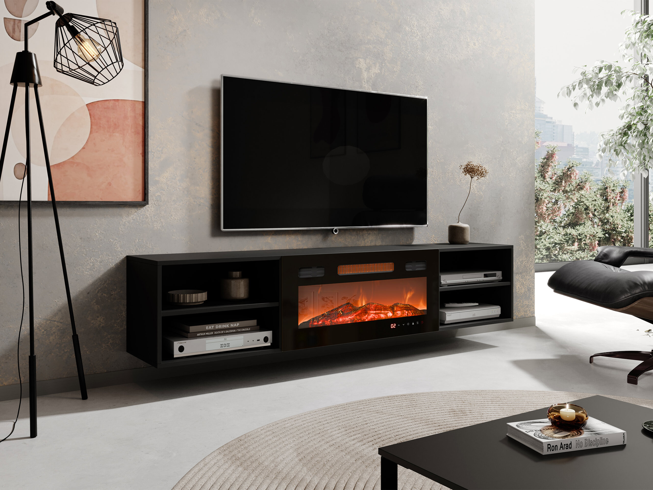 TV stand Charlotte 190 (Black)