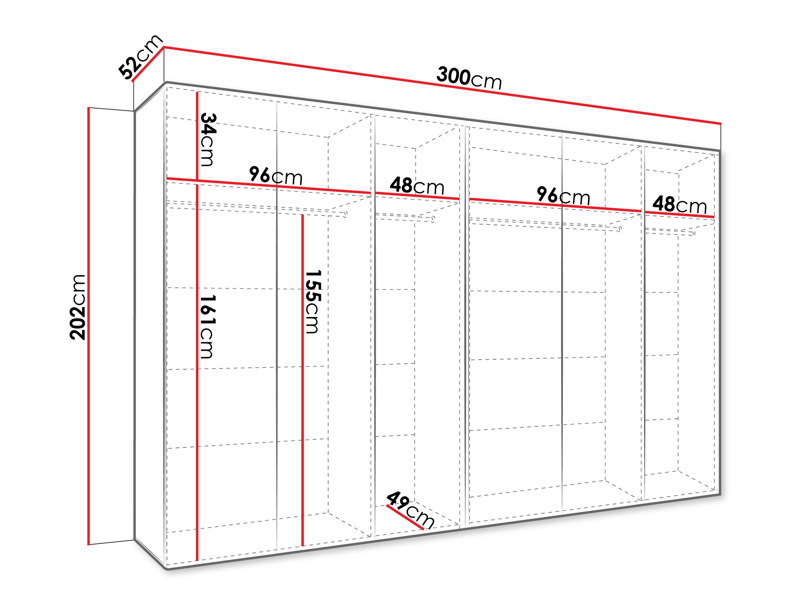 Wardrobe Hartford 607 (White)