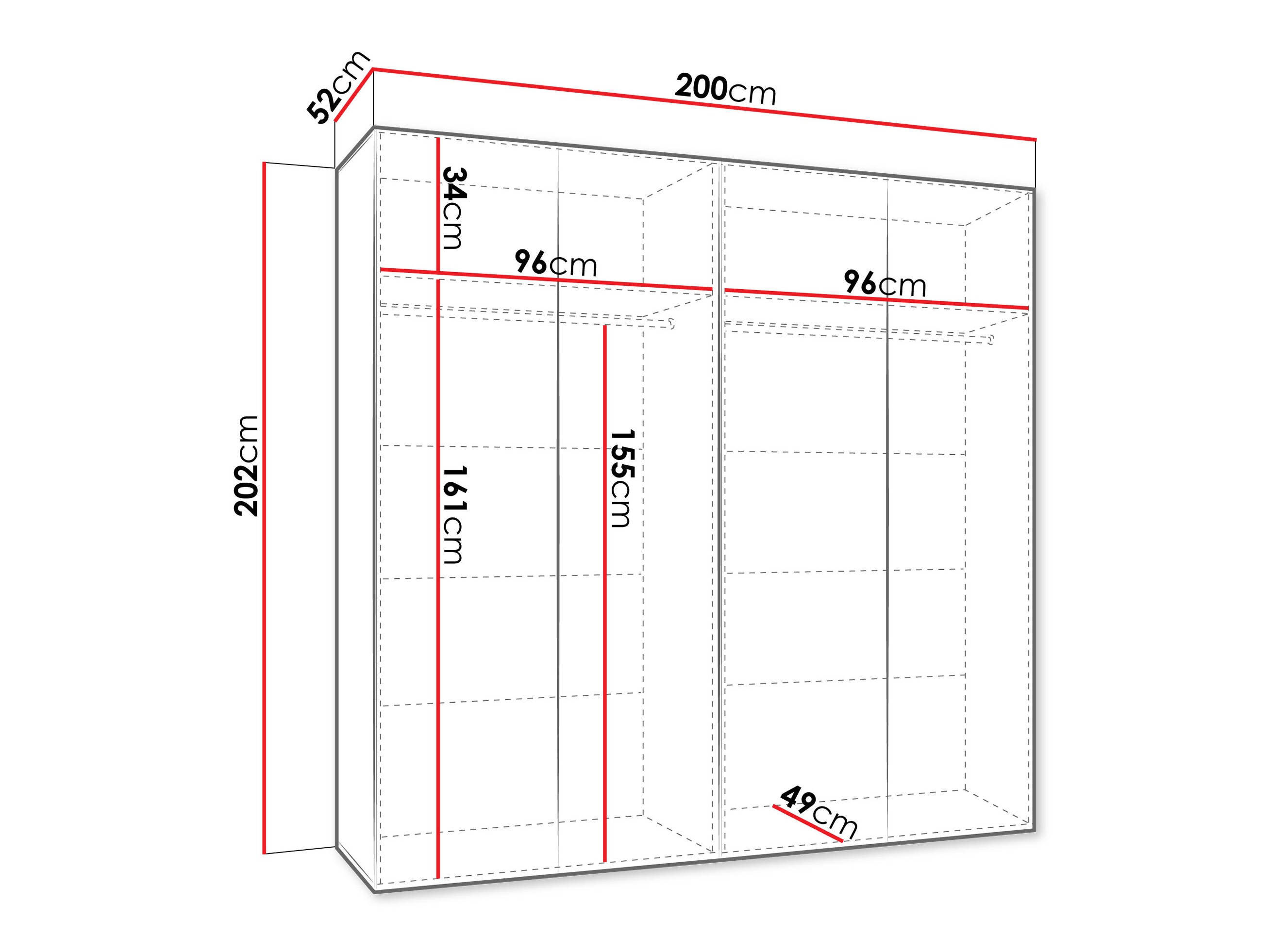 Wardrobe Hartford 610 (Cashmere)