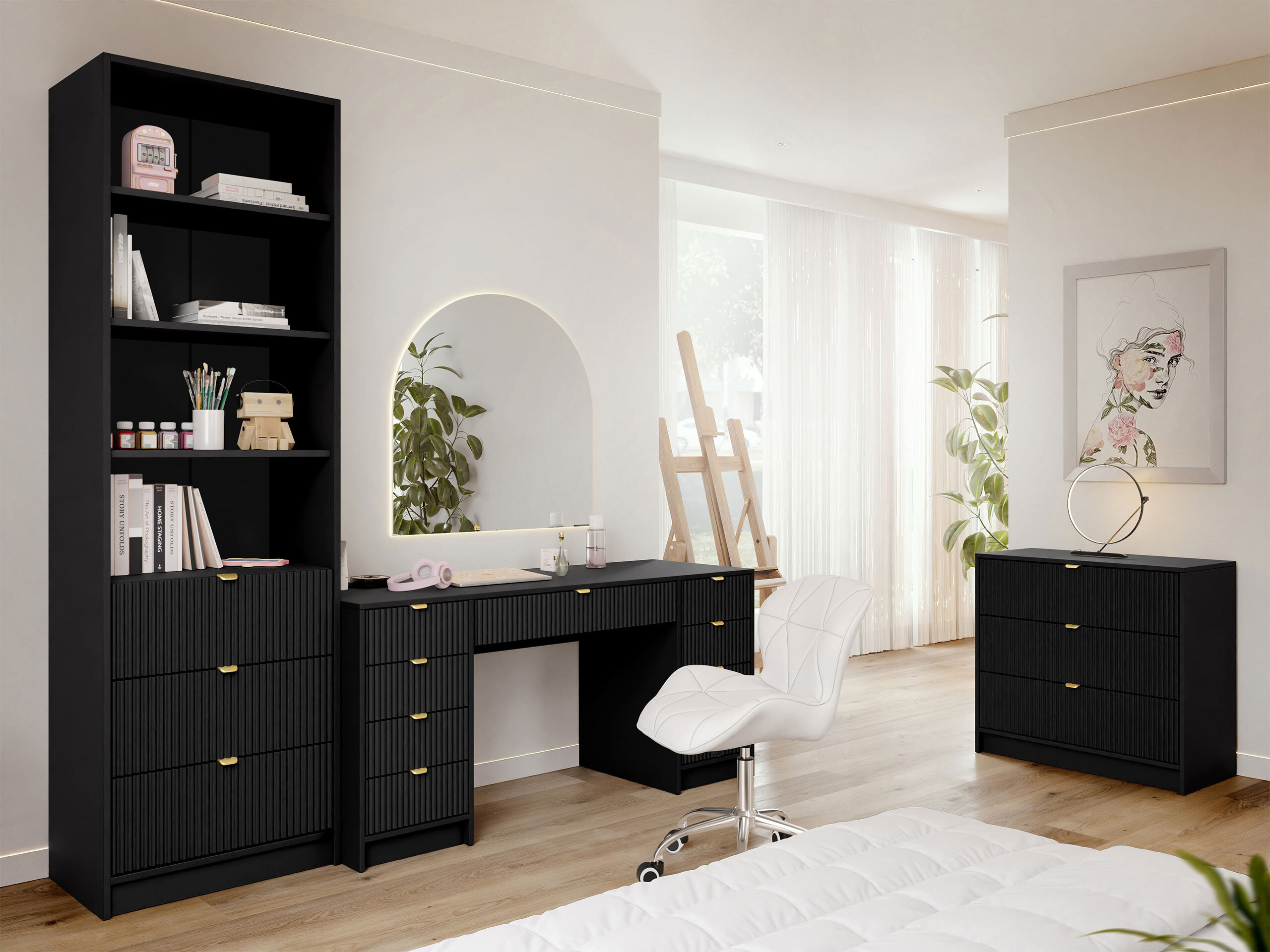Bookcase Comfivo Papilio (Black)