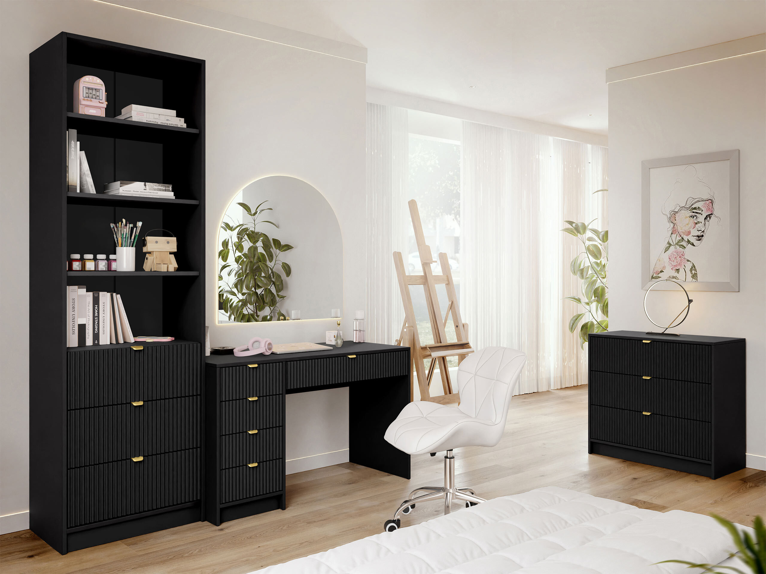 Home office set Comfivo Papilio V (Black)