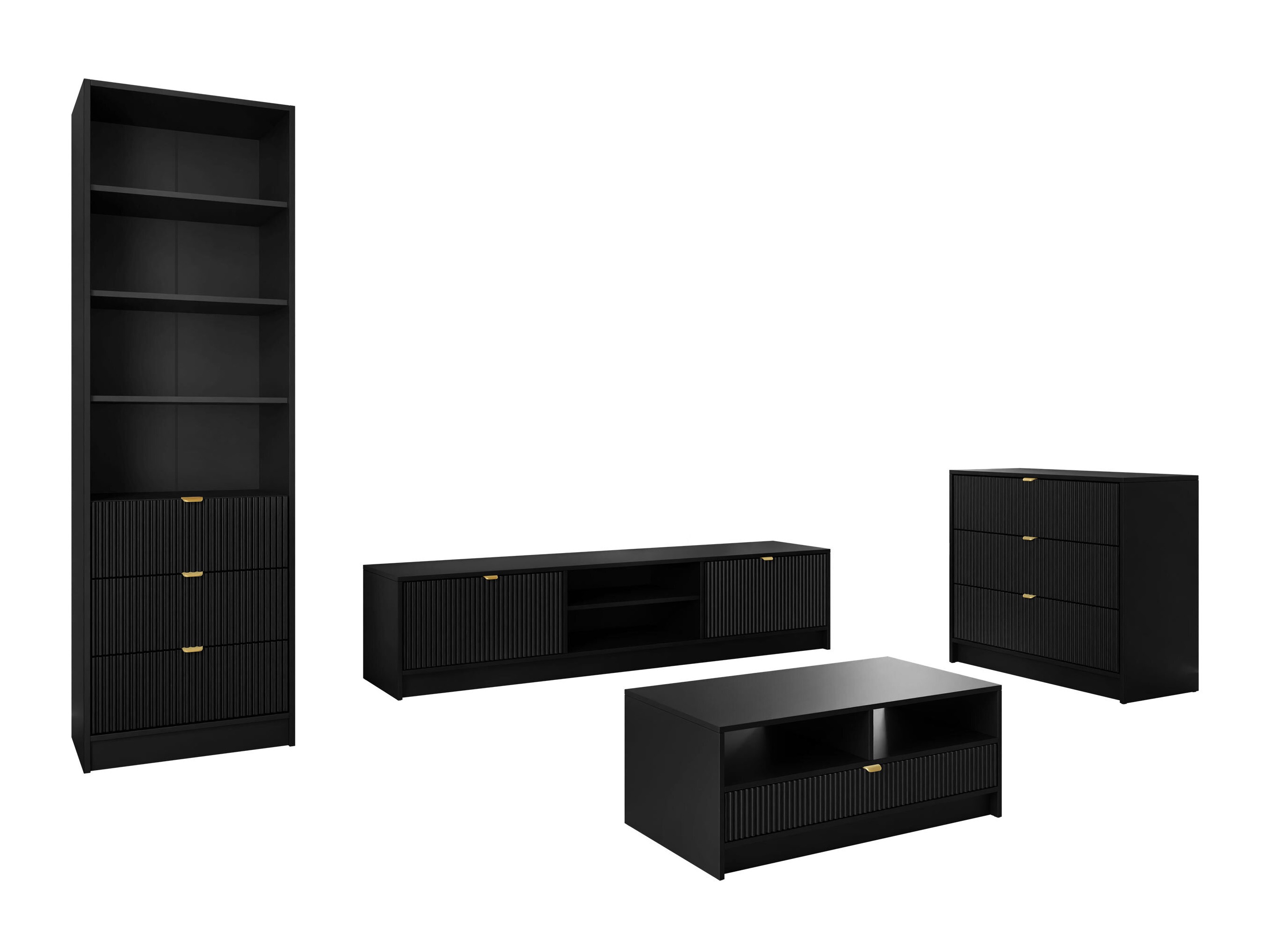 Living room set Comfivo Papilio VII (Black)