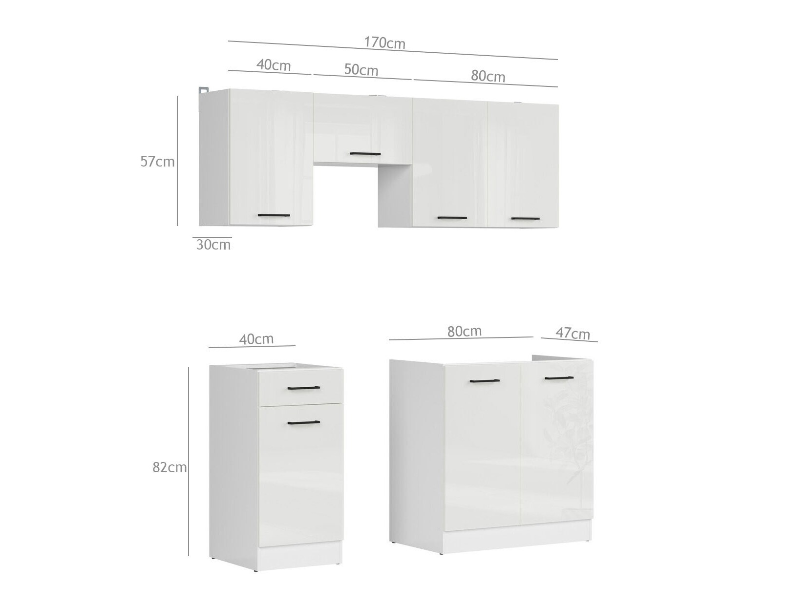 Modular kitchen set Line White 116