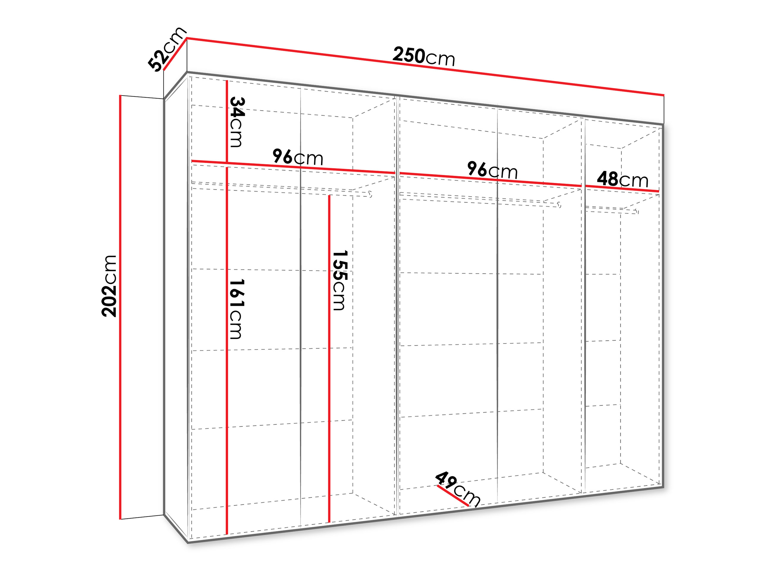 Wardrobe Hartford 621 (Cashmere)