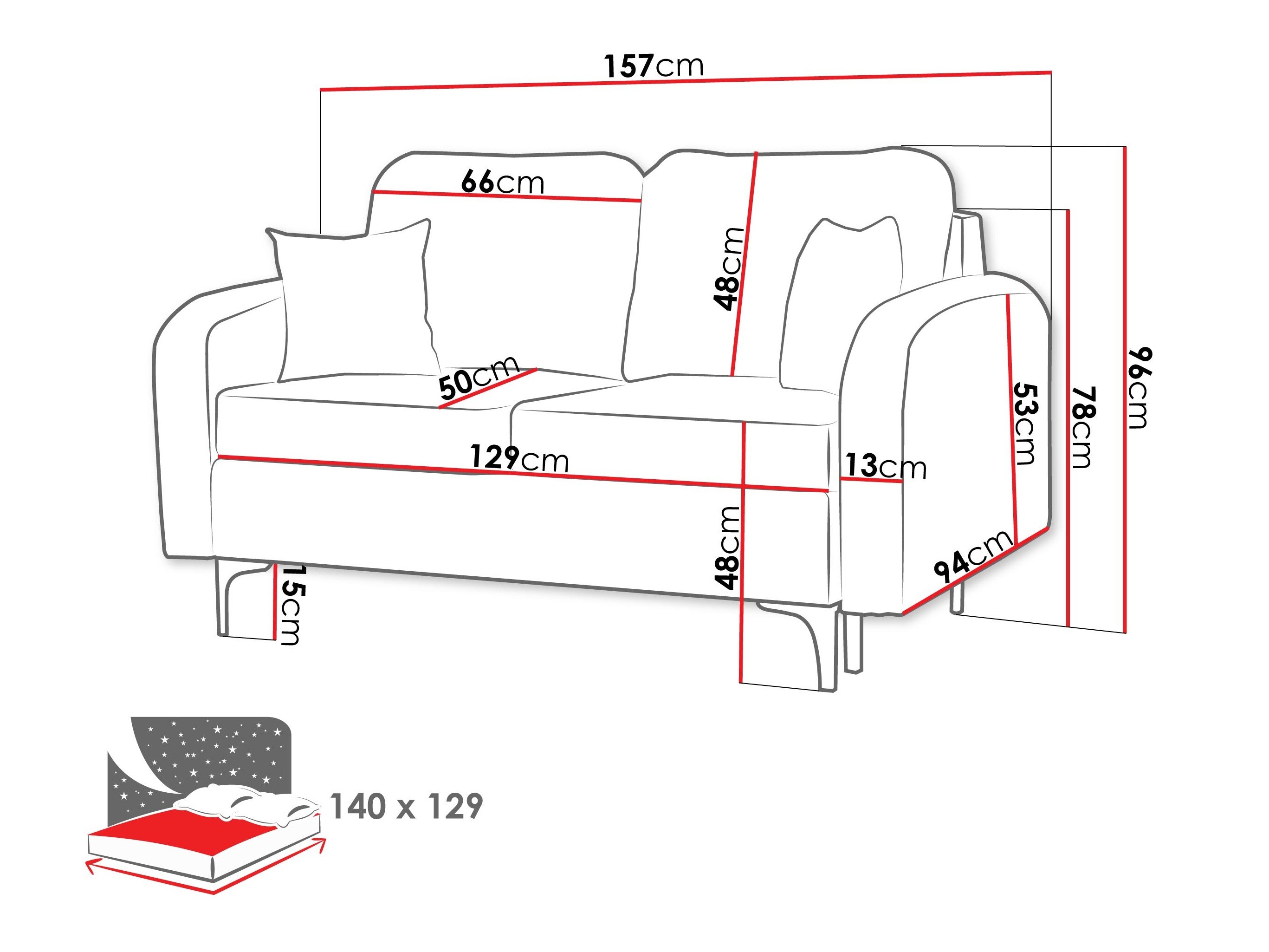 Sofa bed Torlua 101 (Manila 02)