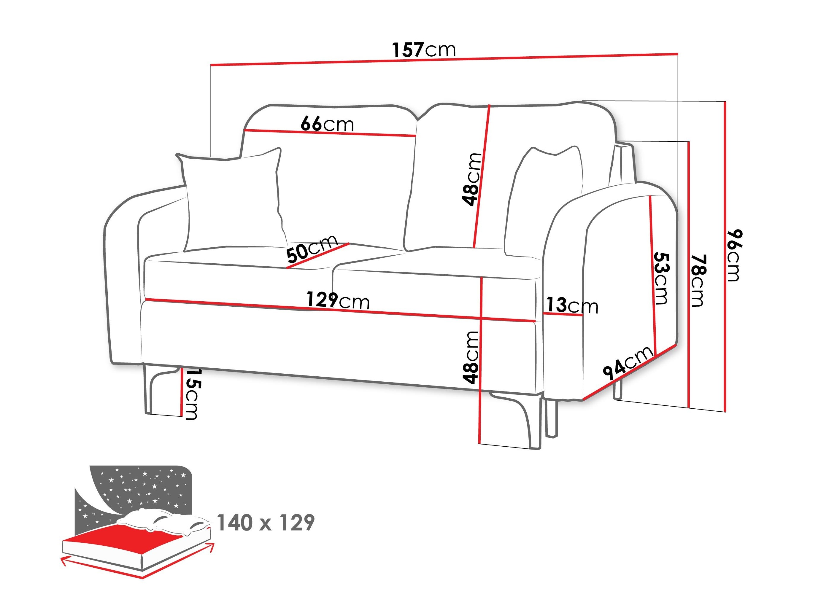 Sofa bed Torlua 101 (Manila 16)