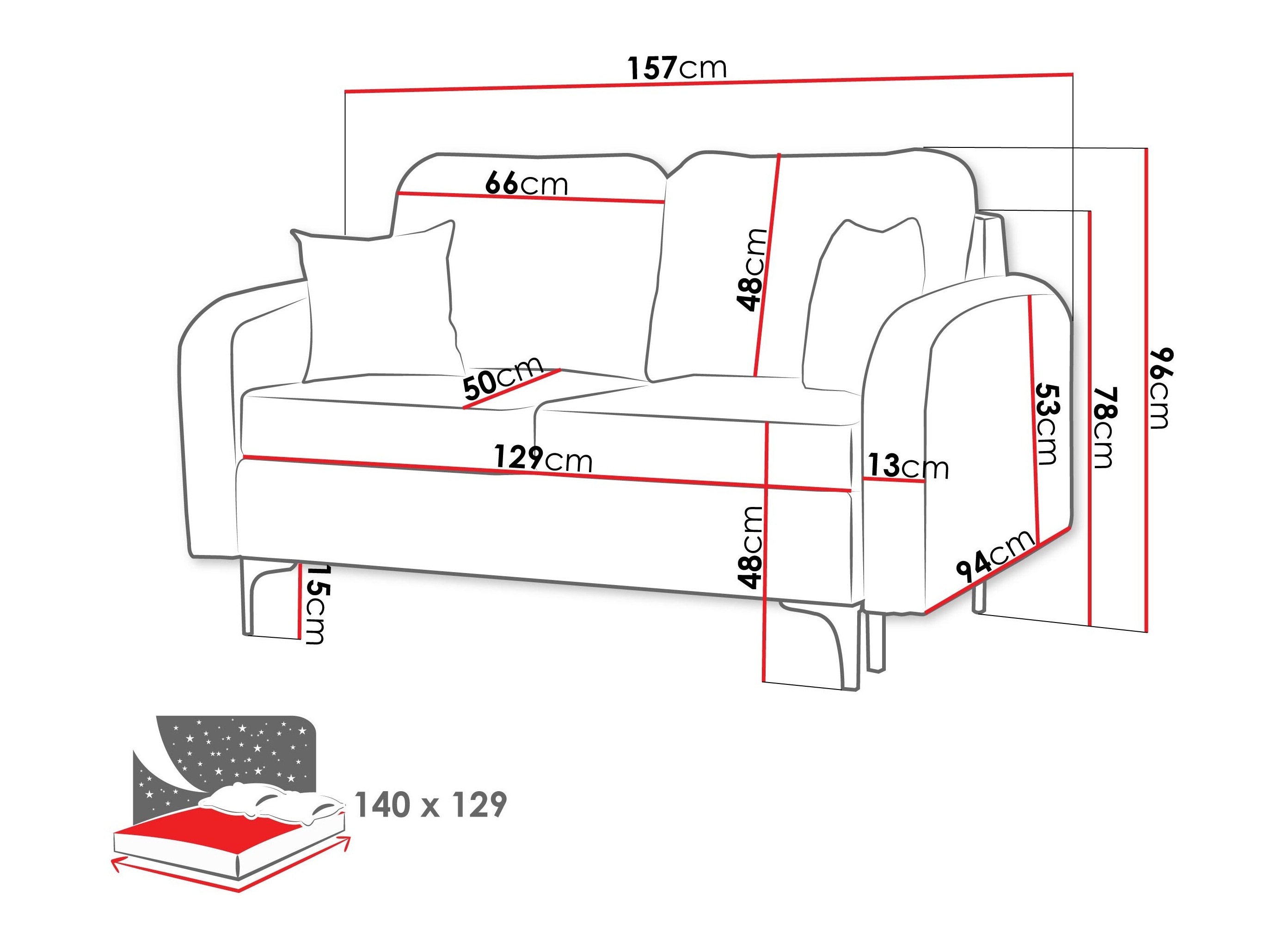Sofa bed Torlua 101 (Manila 19)