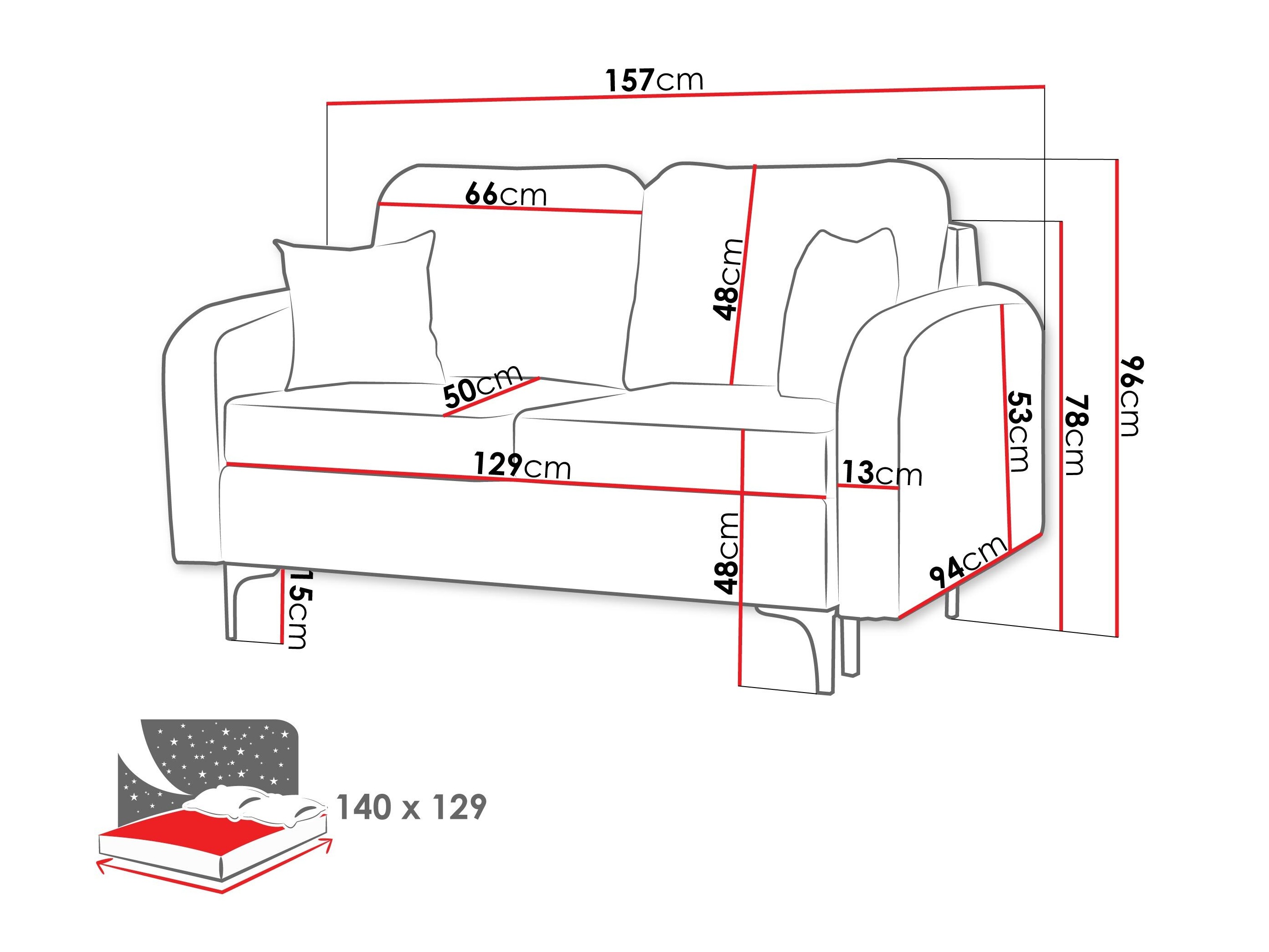 Sofa bed Torlua 101 (Manila 29)