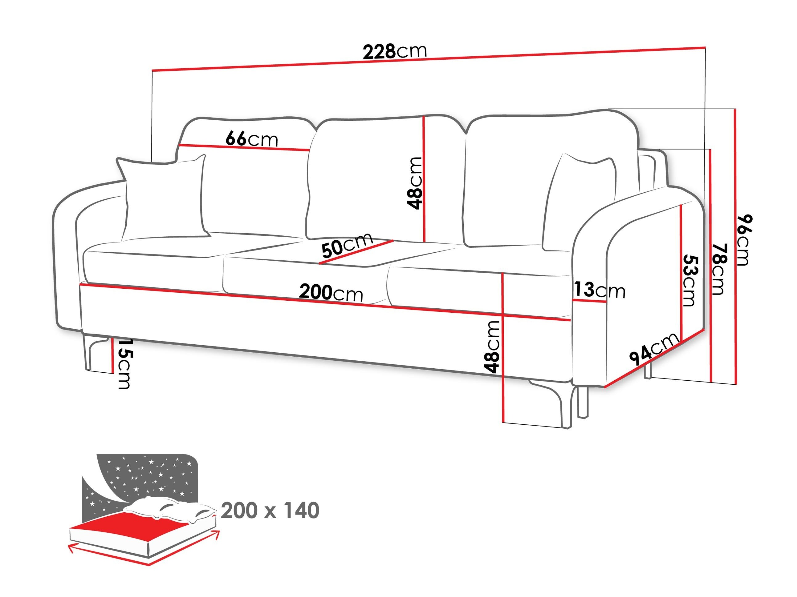 Sofa bed Torlua 102 (Manila 16)
