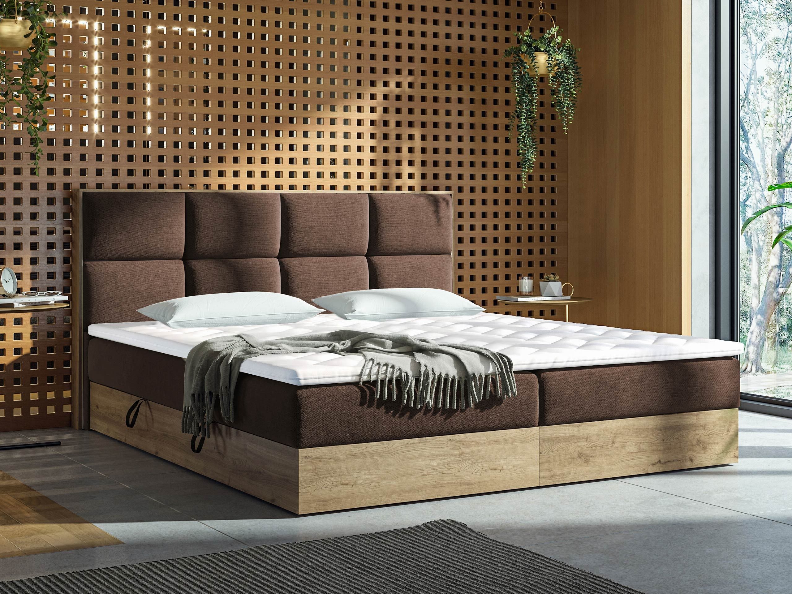 Continental bed ComfiDream Miraena (Golden oak + Soro 28)