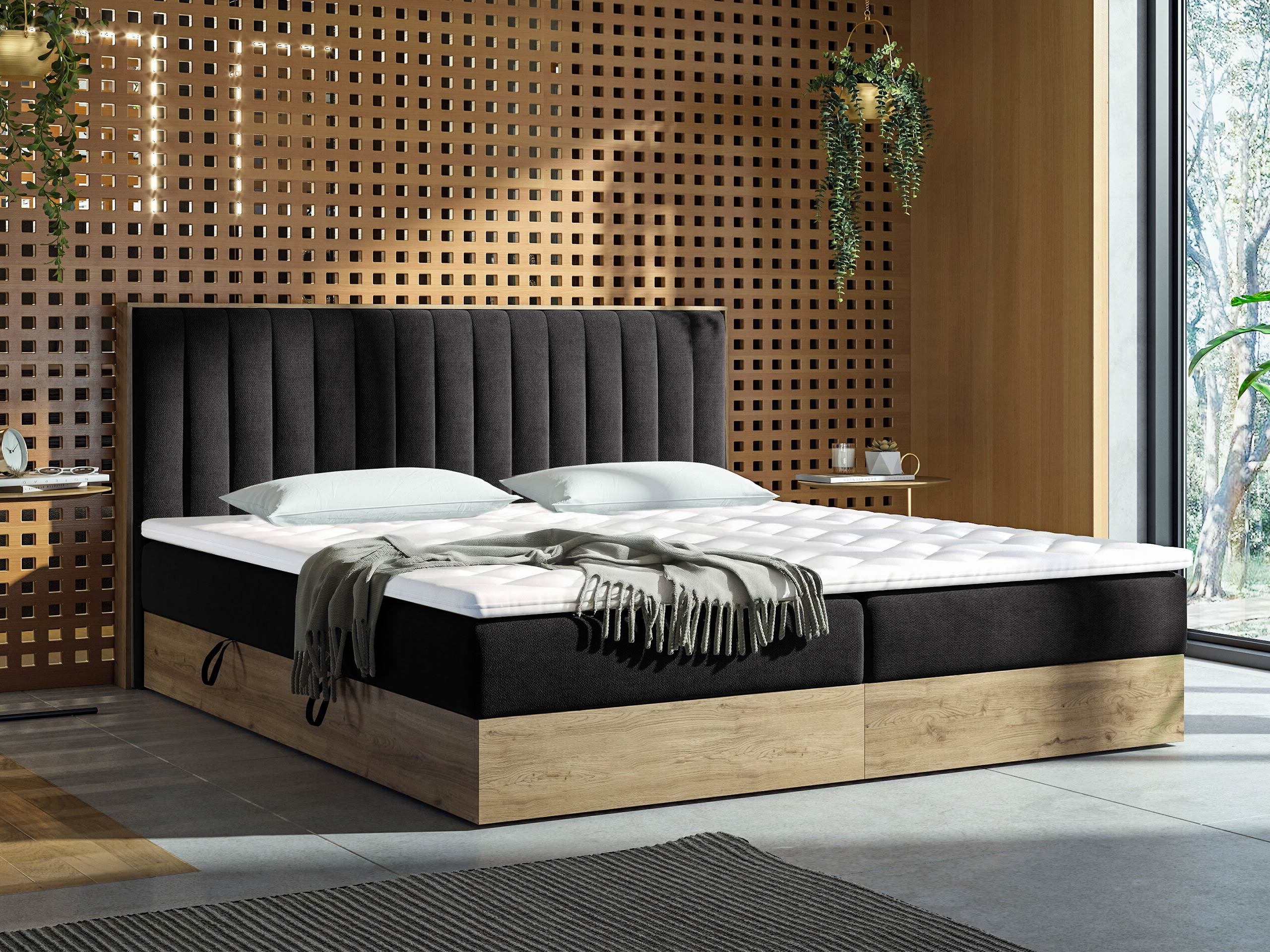 Continental bed ComfiDream Odelra (Golden oak + Soro 100)