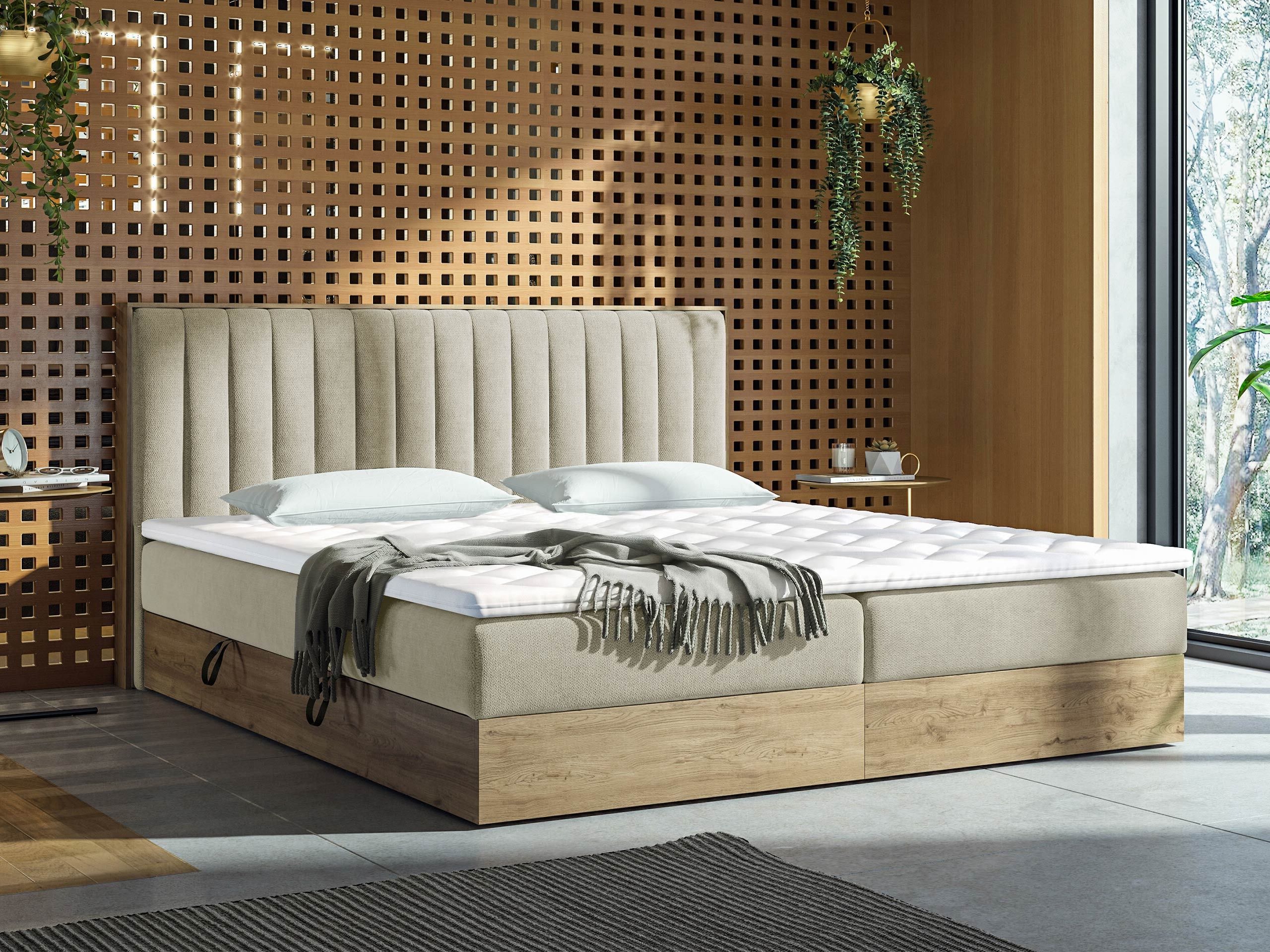 Continental bed ComfiDream Odelra (Golden oak + Soro 21)