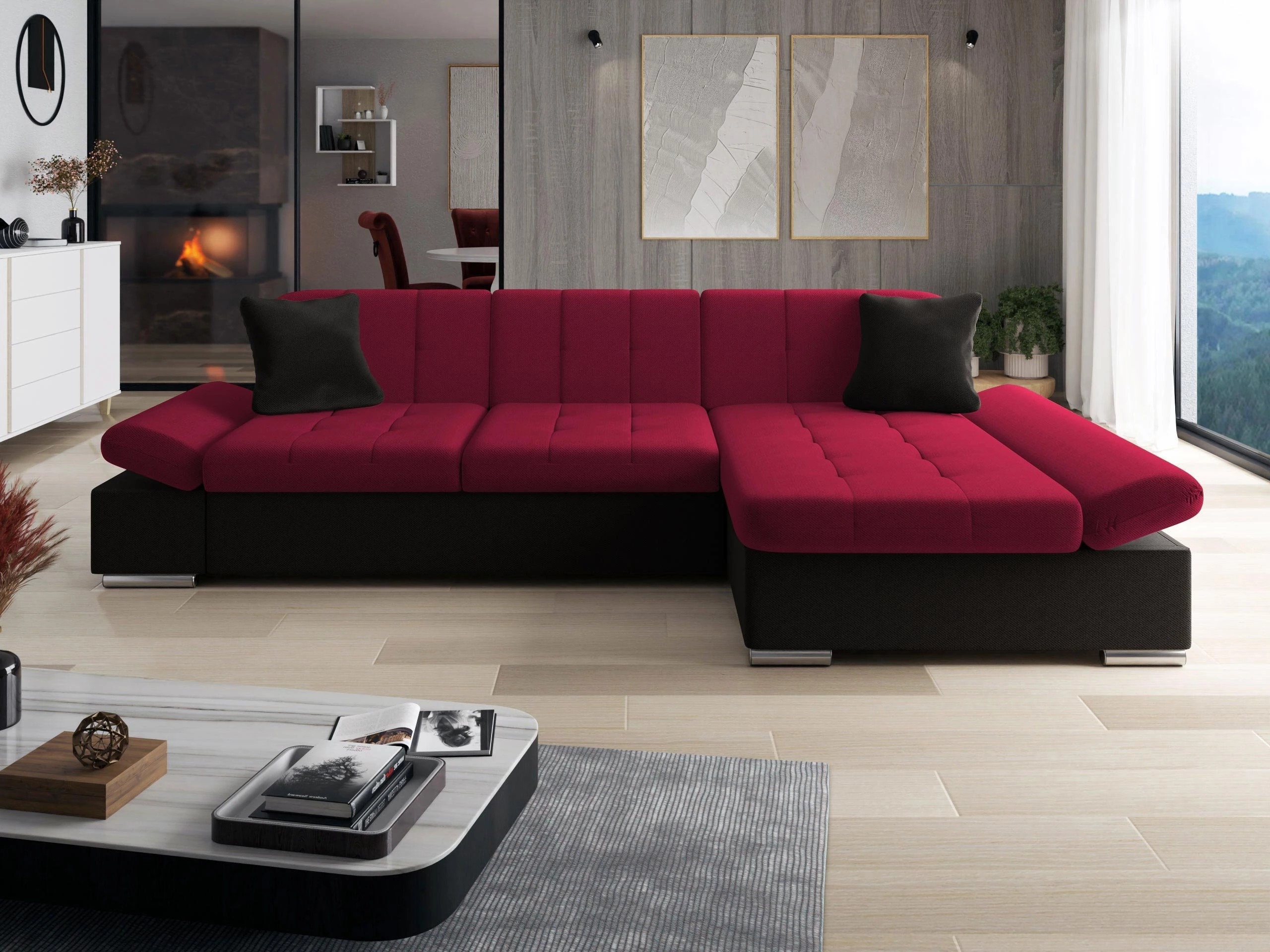 Corner sofa Comfivo Sanitas I (Kronos 07 + Kronos 02)