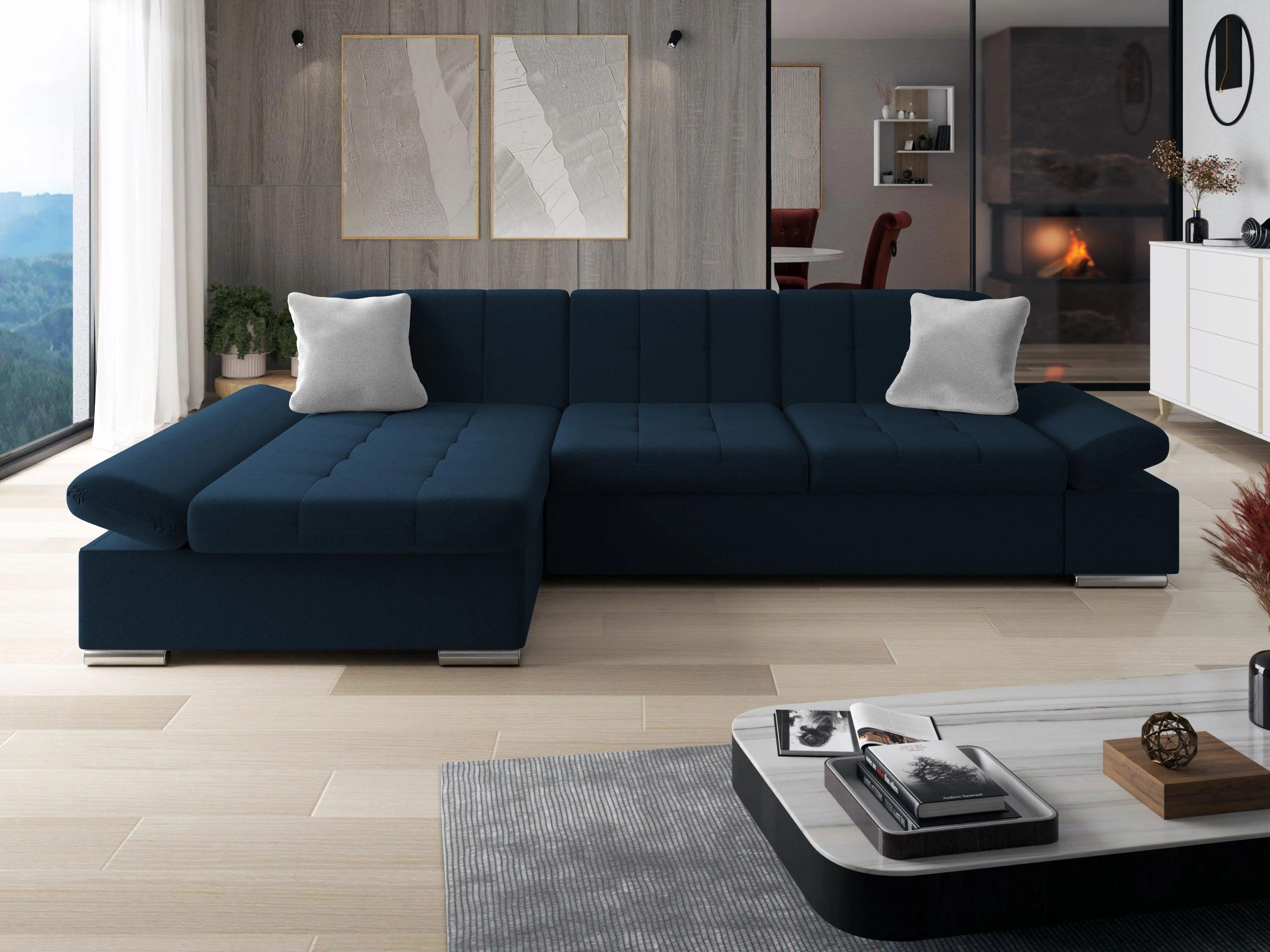 Corner sofa Comfivo Sanitas I (Kronos 09 + Paros 05)