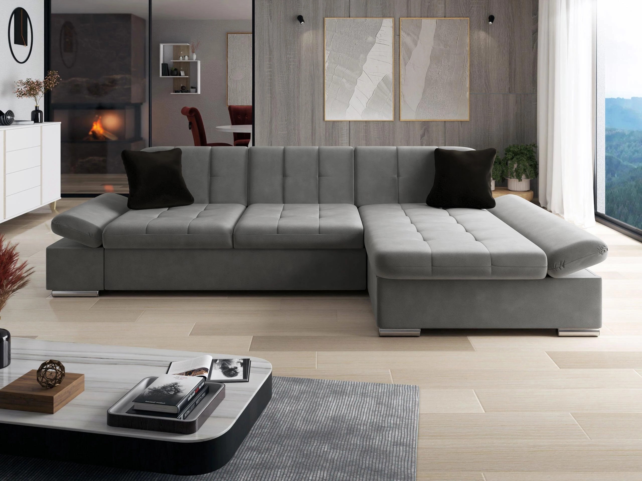 Corner sofa Comfivo Sanitas I (Magic Velvet 2217 + Magic Velvet 2219)