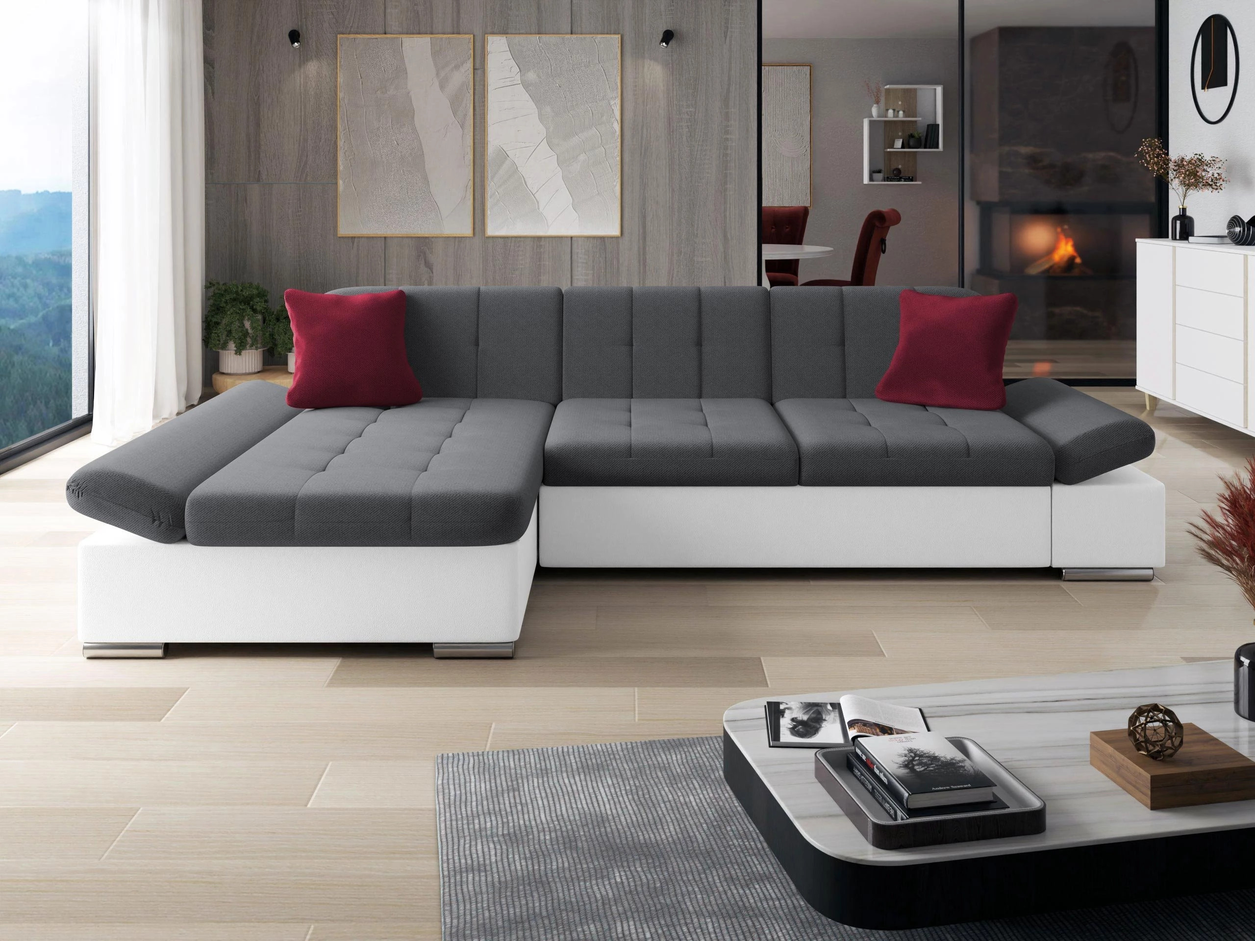 Corner sofa Comfivo Sanitas I (Soft 017 + Kronos 22 + Kronos 02)