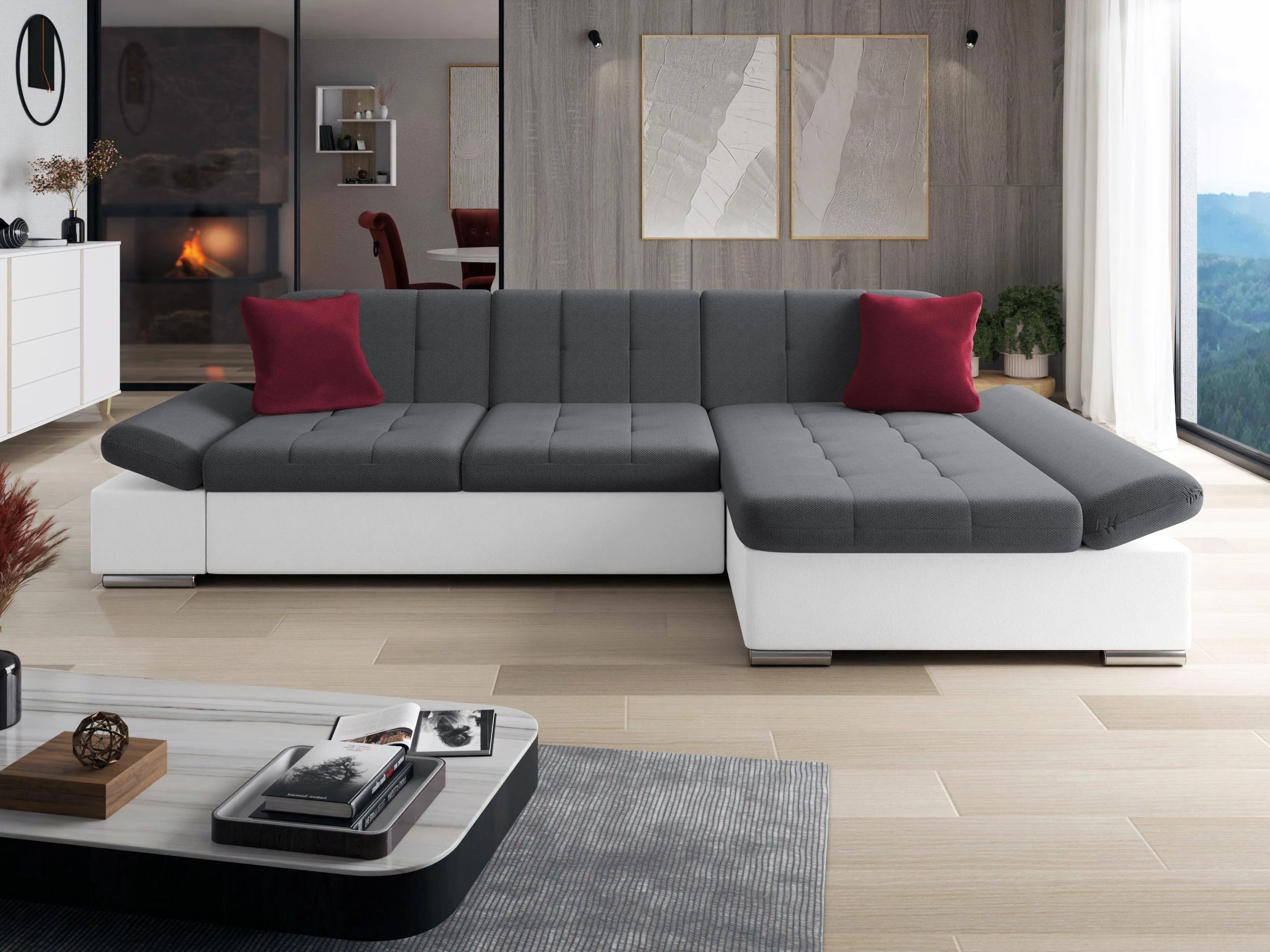 Corner sofa Comfivo Sanitas I (Soft 017 + Kronos 22 + Kronos 02)