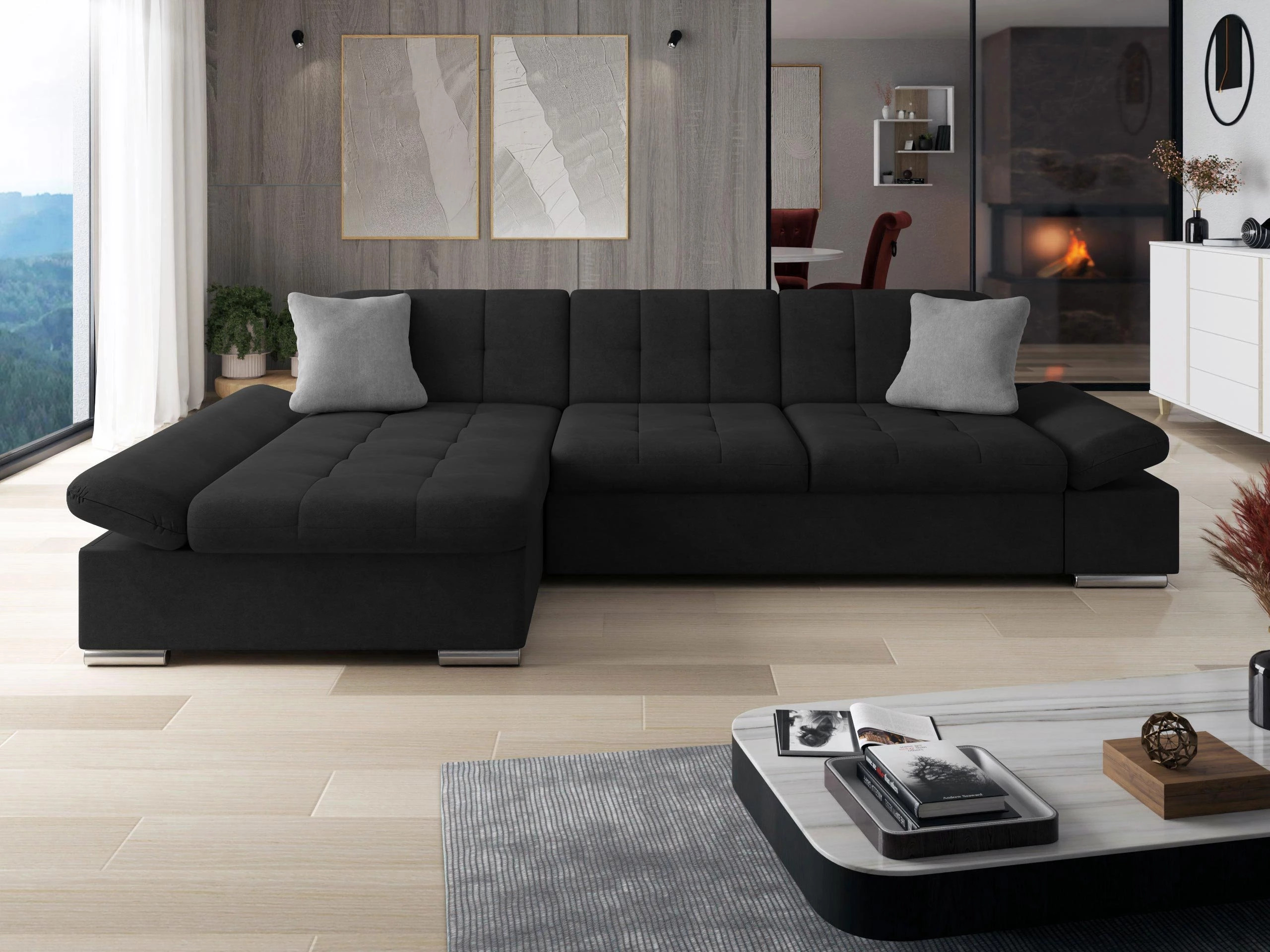 Corner sofa Comfivo Sanitas I (Uttario Velvet 2980 + Uttario Velvet 2972)