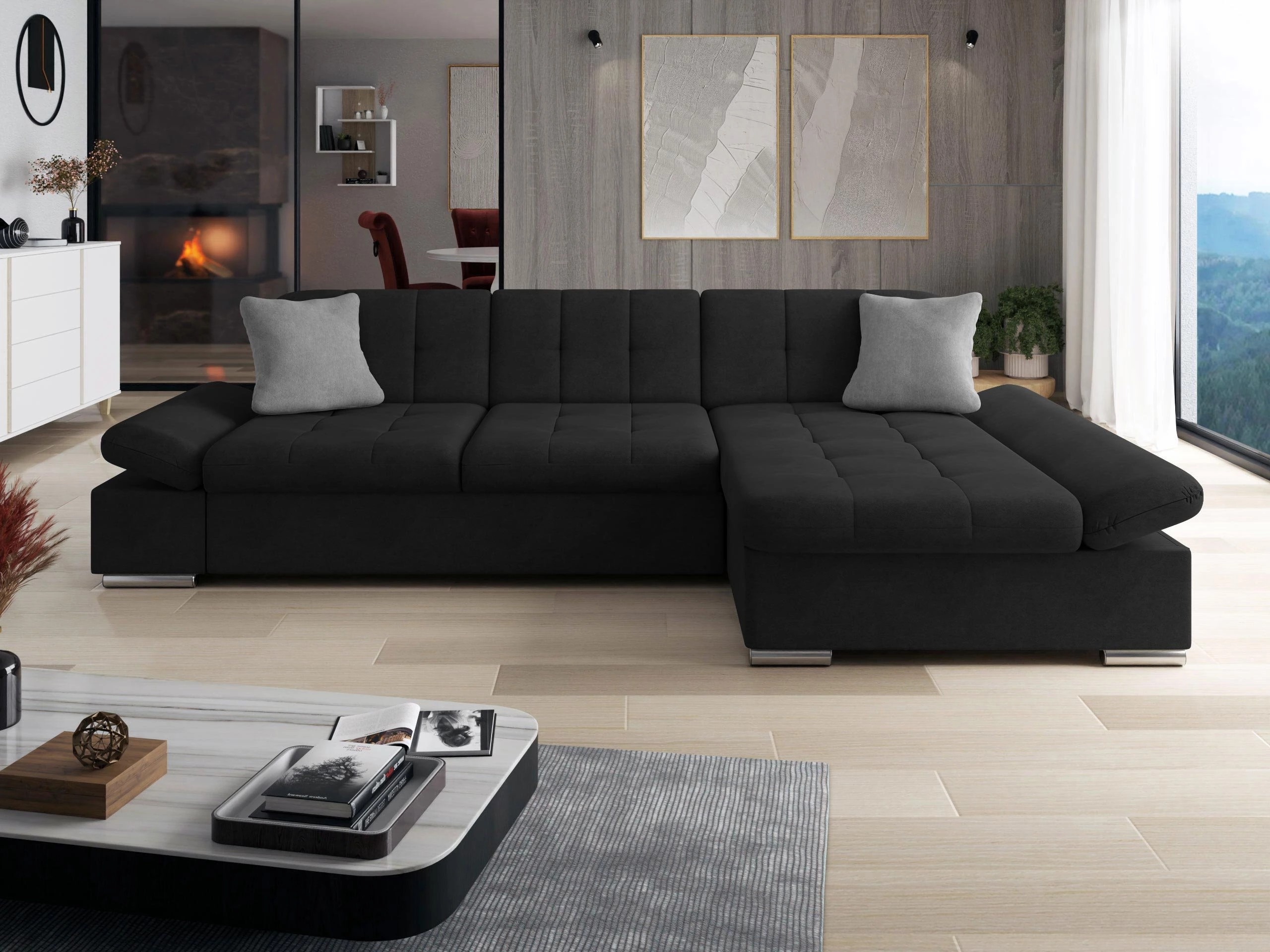 Corner sofa Comfivo Sanitas I (Uttario Velvet 2980 + Uttario Velvet 2972)