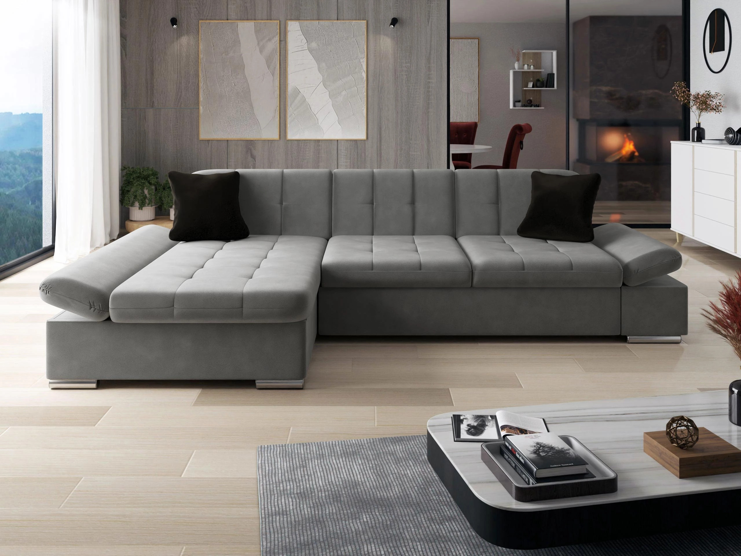 Corner sofa Comfivo Serenitas (Magic Velvet 2217 + Magic Velvet 2219)