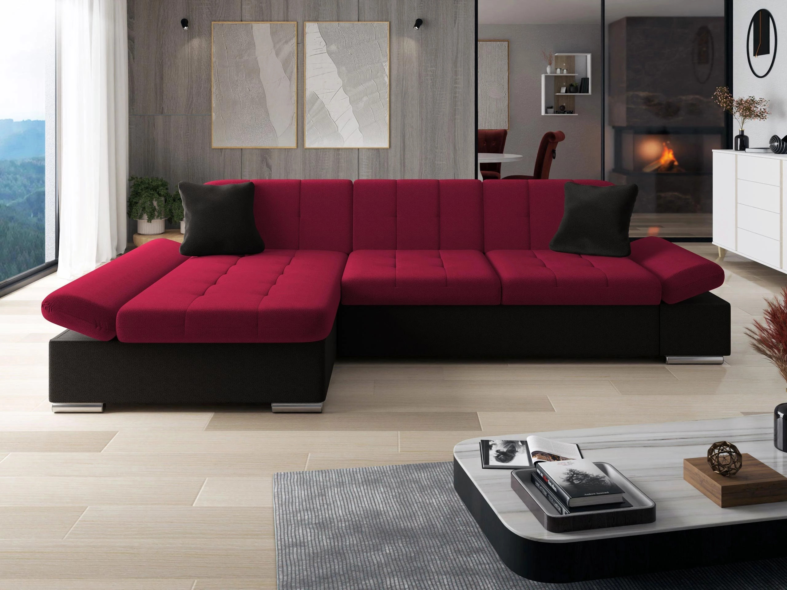 Corner sofa Comfivo Serenitas (Kronos 07 + Kronos 02 + Kronos 07)