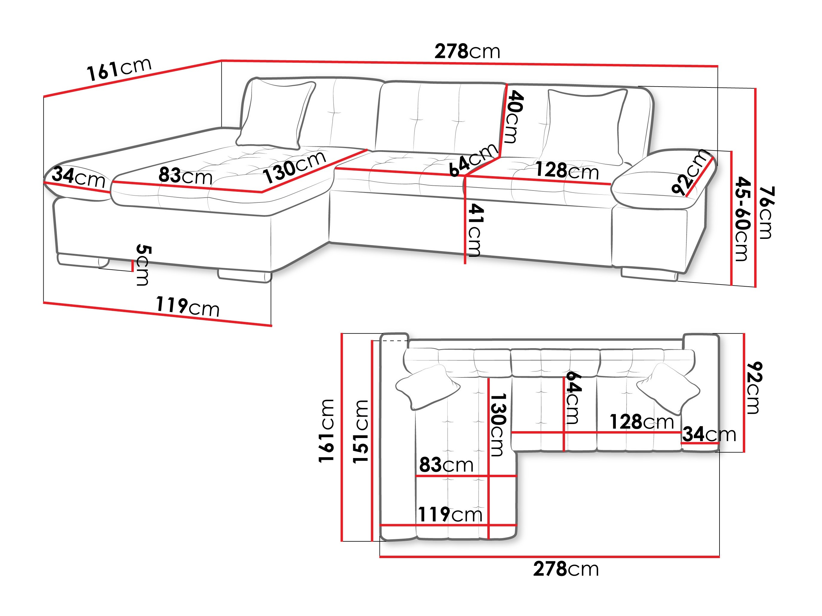 Corner sofa Comfivo Serenitas (Piano 02)