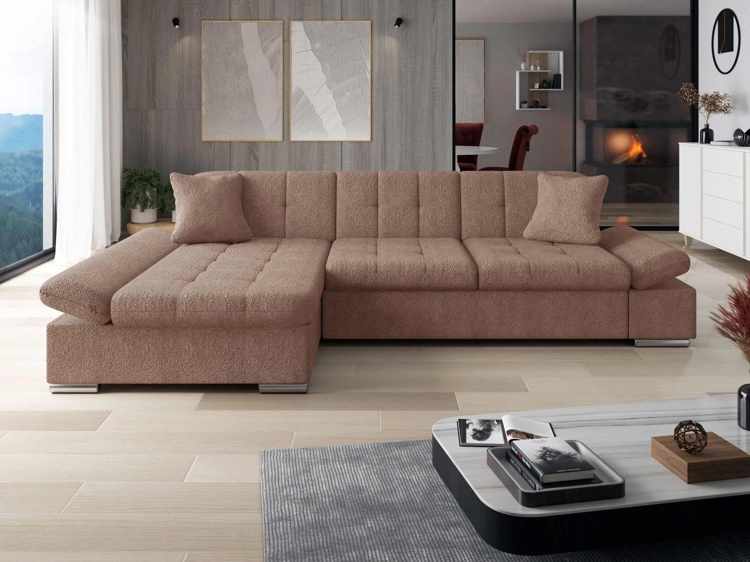 Corner sofa Comfivo Serenitas (Coral 45)