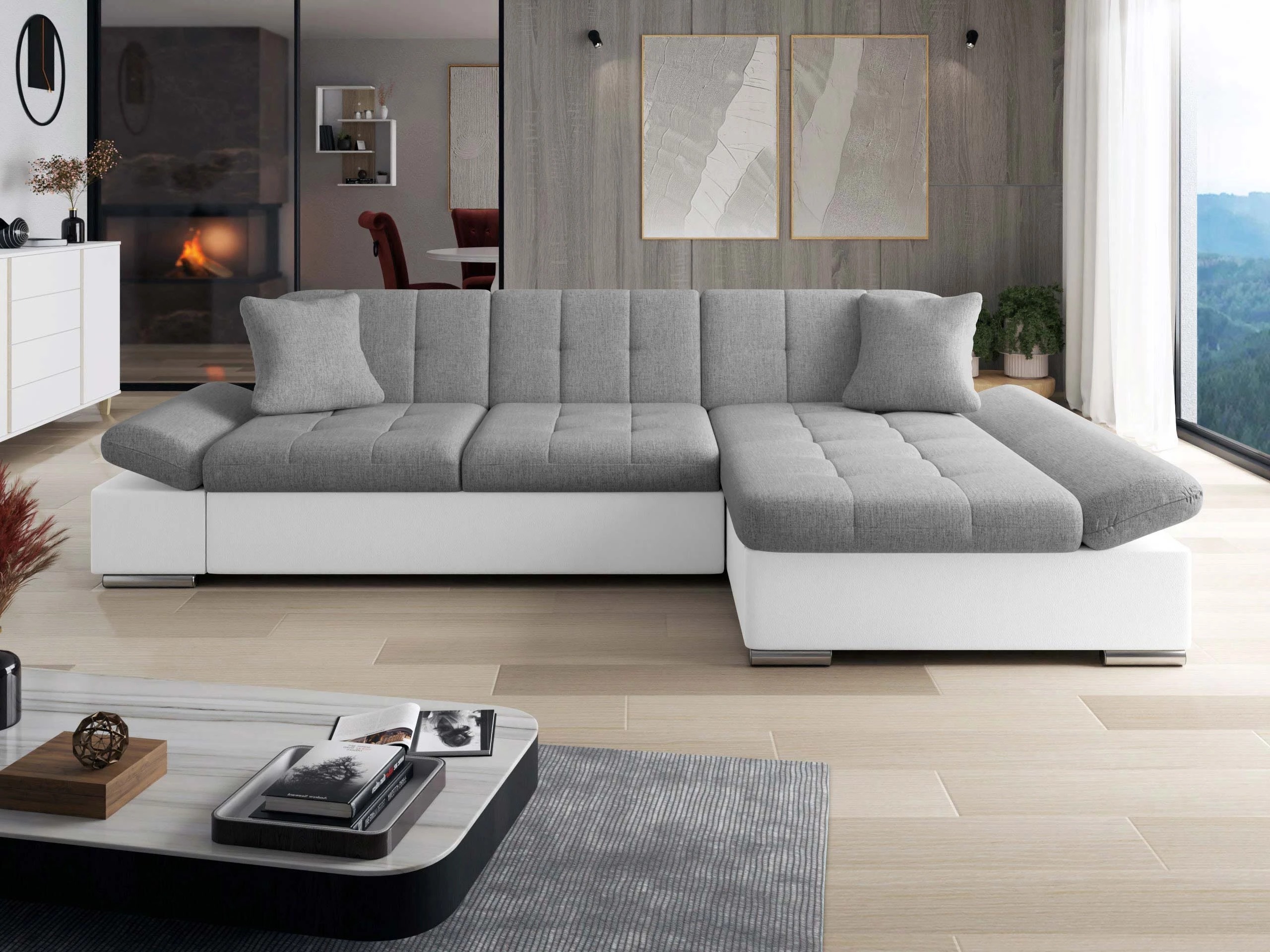 Corner sofa Comfivo Serenitas (Soft 017 + Soul 17)