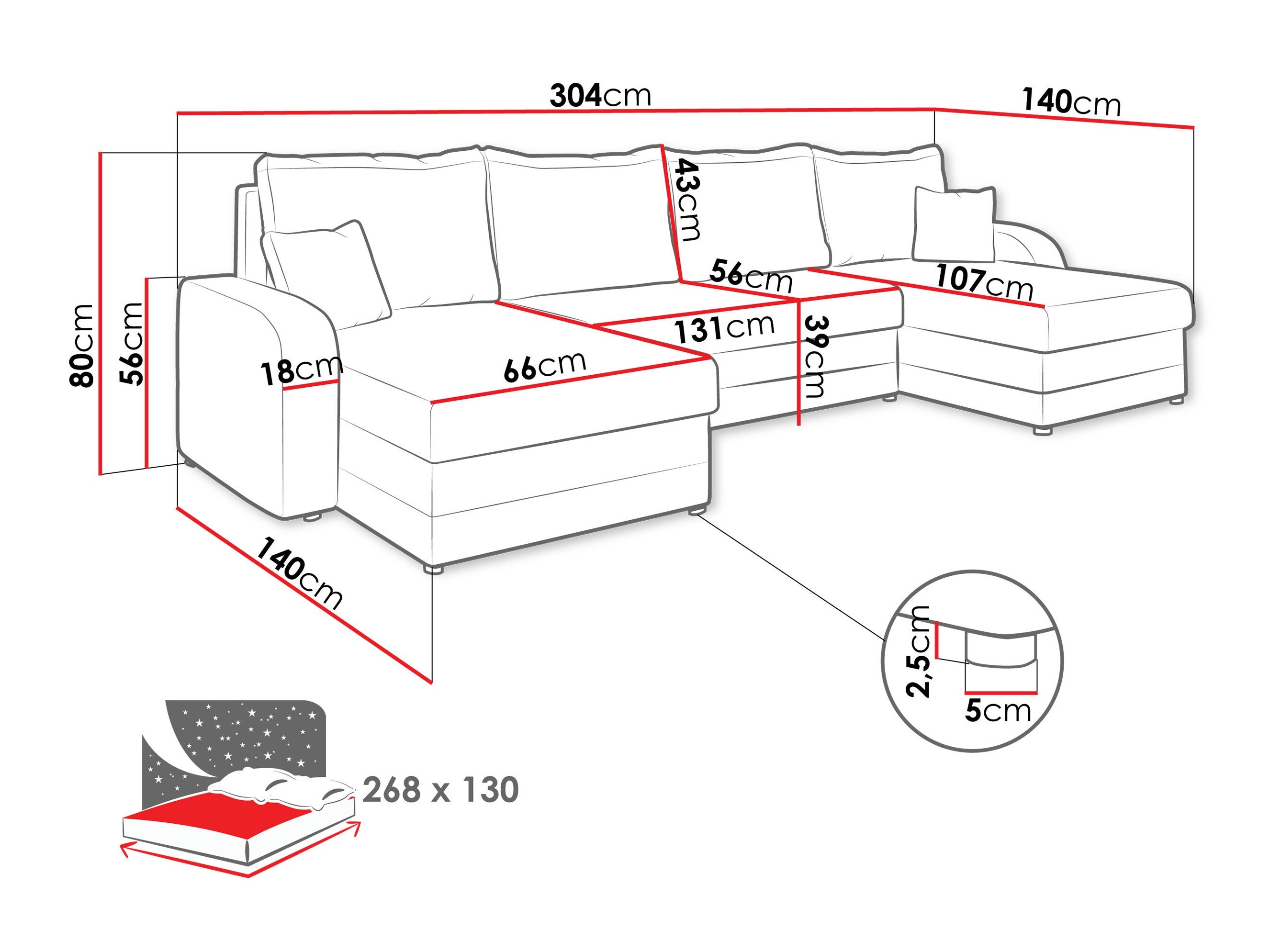 Corner sofa Comfivo Melissa III (Manila 18 + Manila 16)