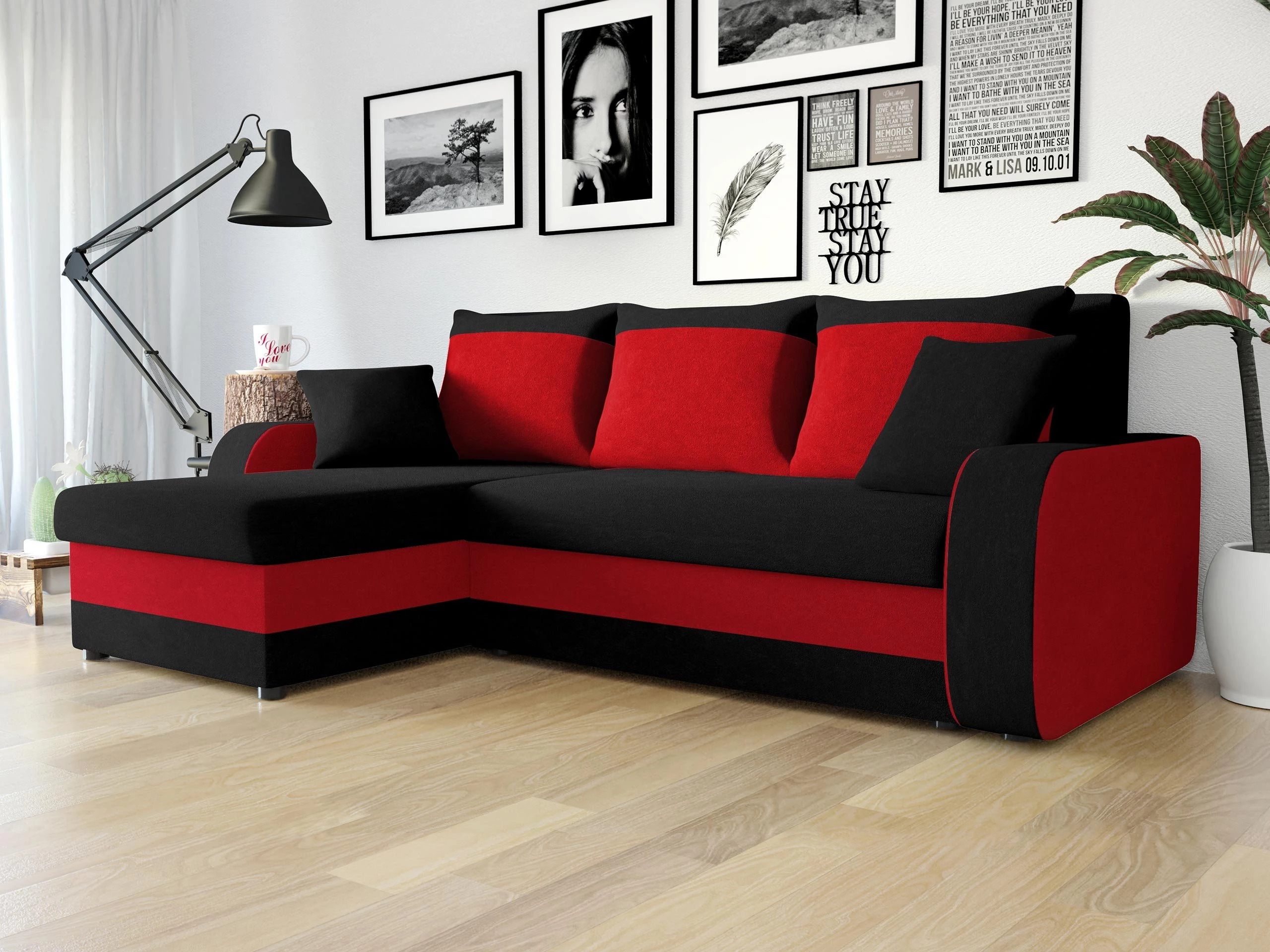 Corner sofa Comfivo Melissa (Mikrofaza 15 + Mikrofaza 22)