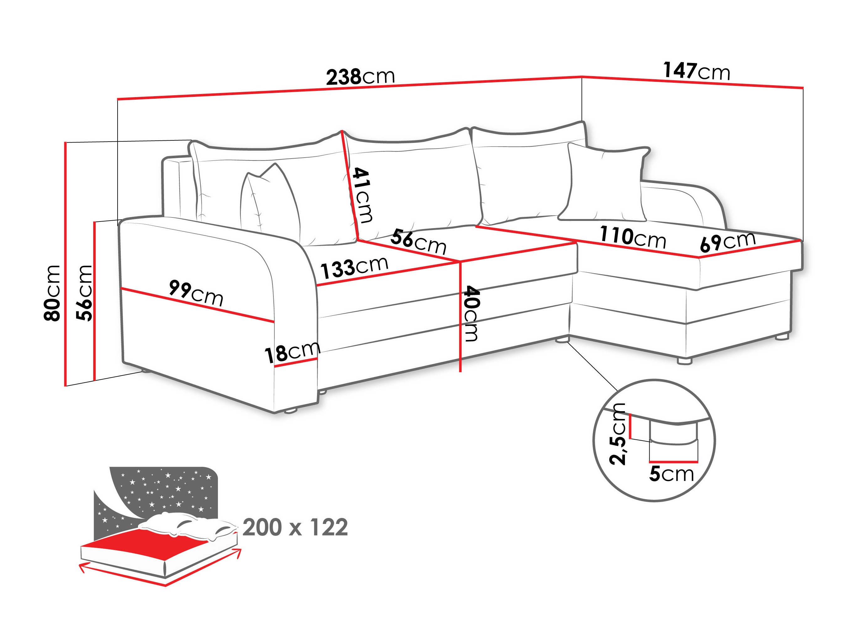 Corner sofa Comfivo Melissa (Velo 626)