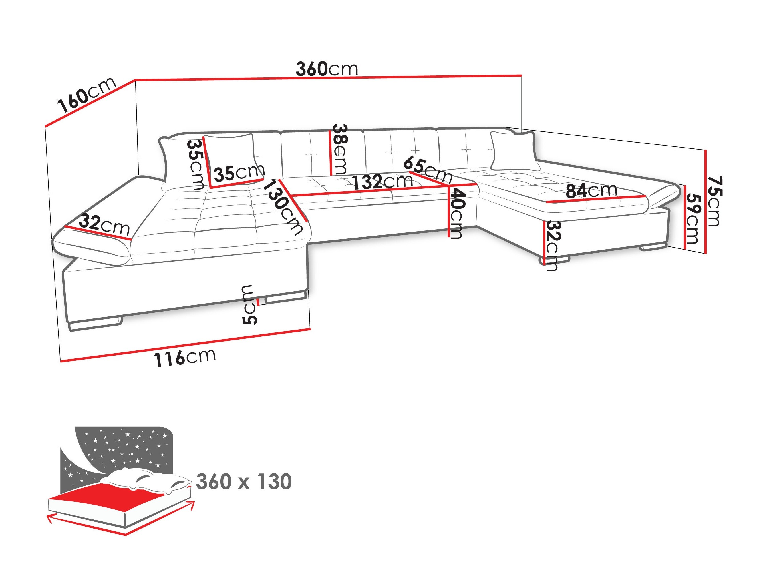 Corner sofa Comfivo Ficus (Flow 22)