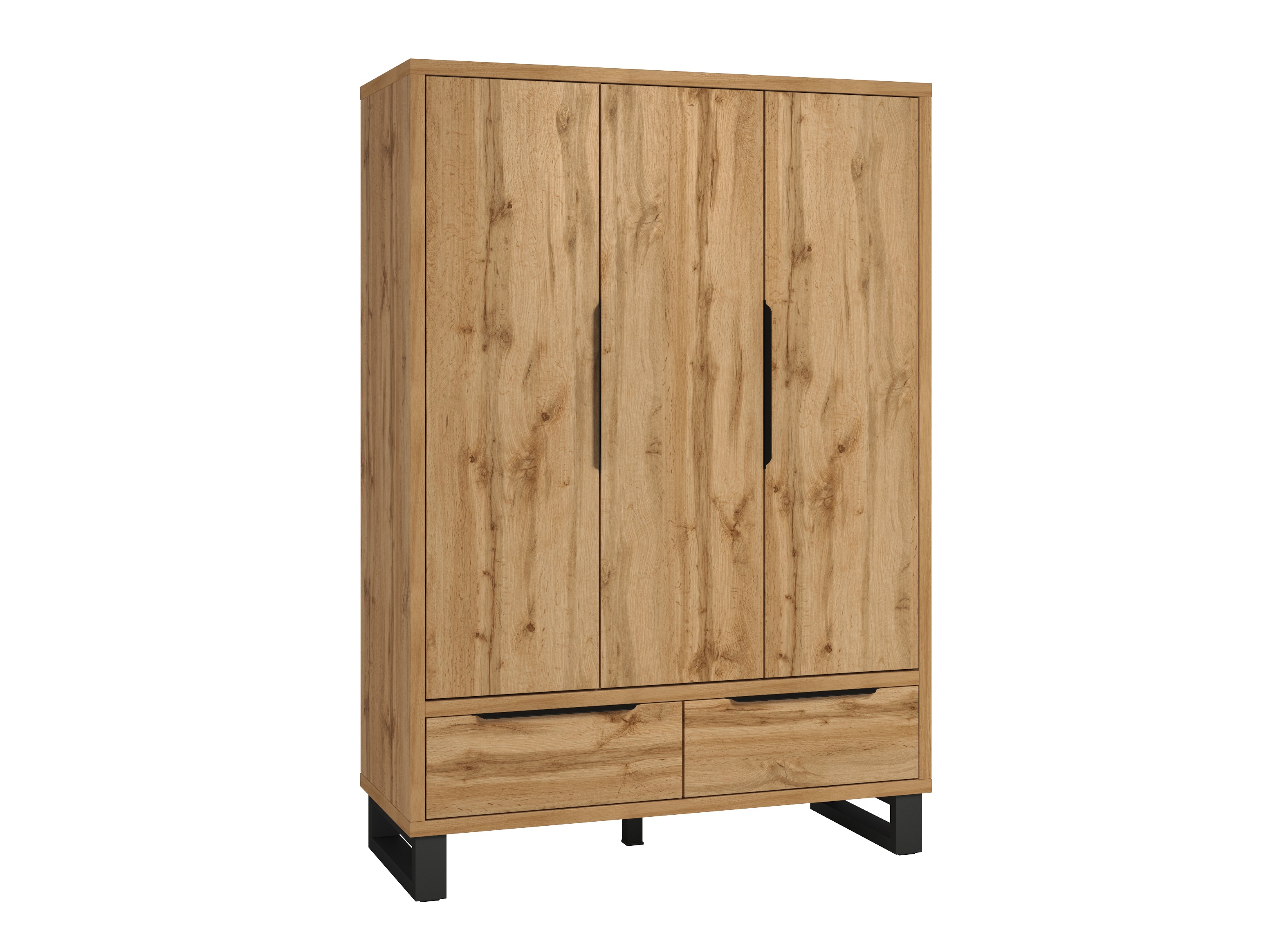 Wardrobe Avicavu 121 (Wotan Oak + Black)