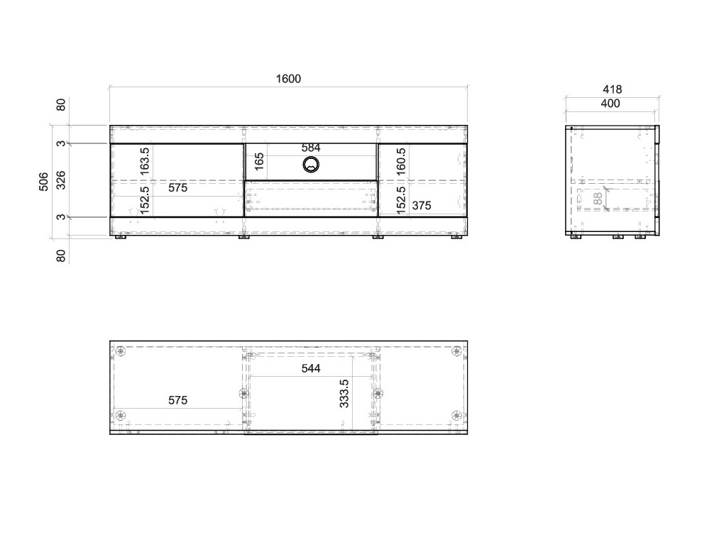 TV stand Orlcali 100