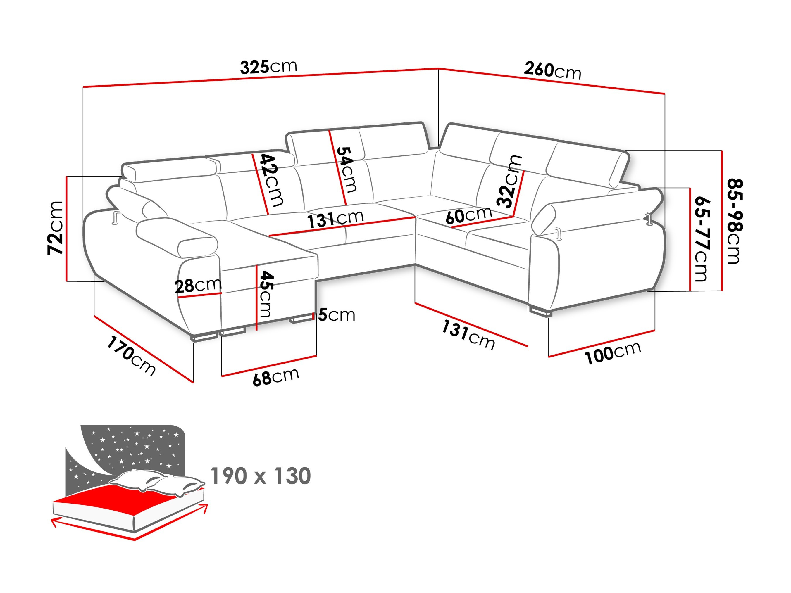 Corner sofa Columbus 214 (Aragon 14)