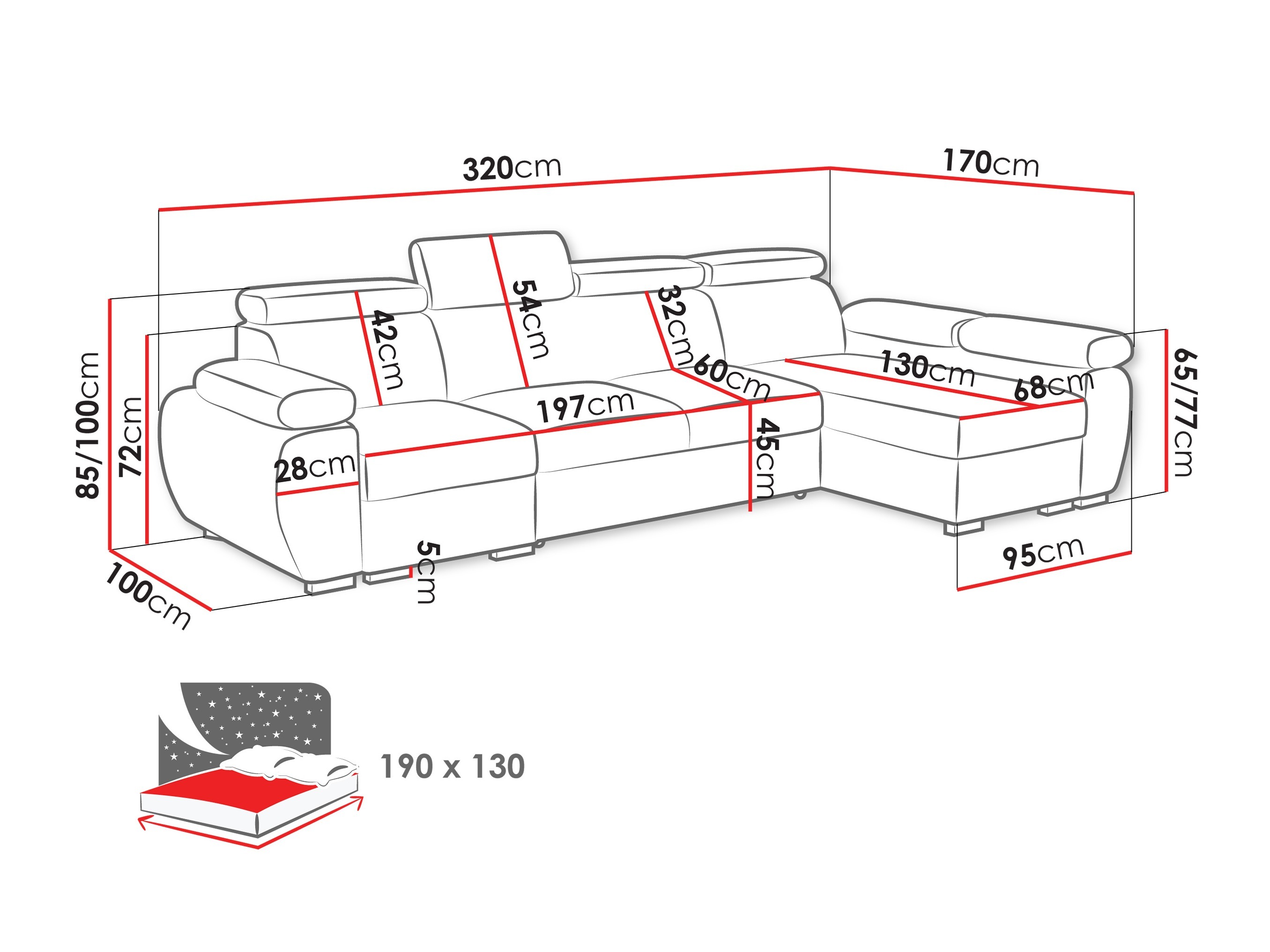 Corner sofa Columbus 227 (Paros 02)