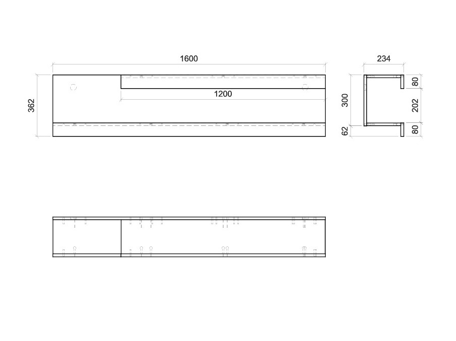 Wall shelf Orlcali 104