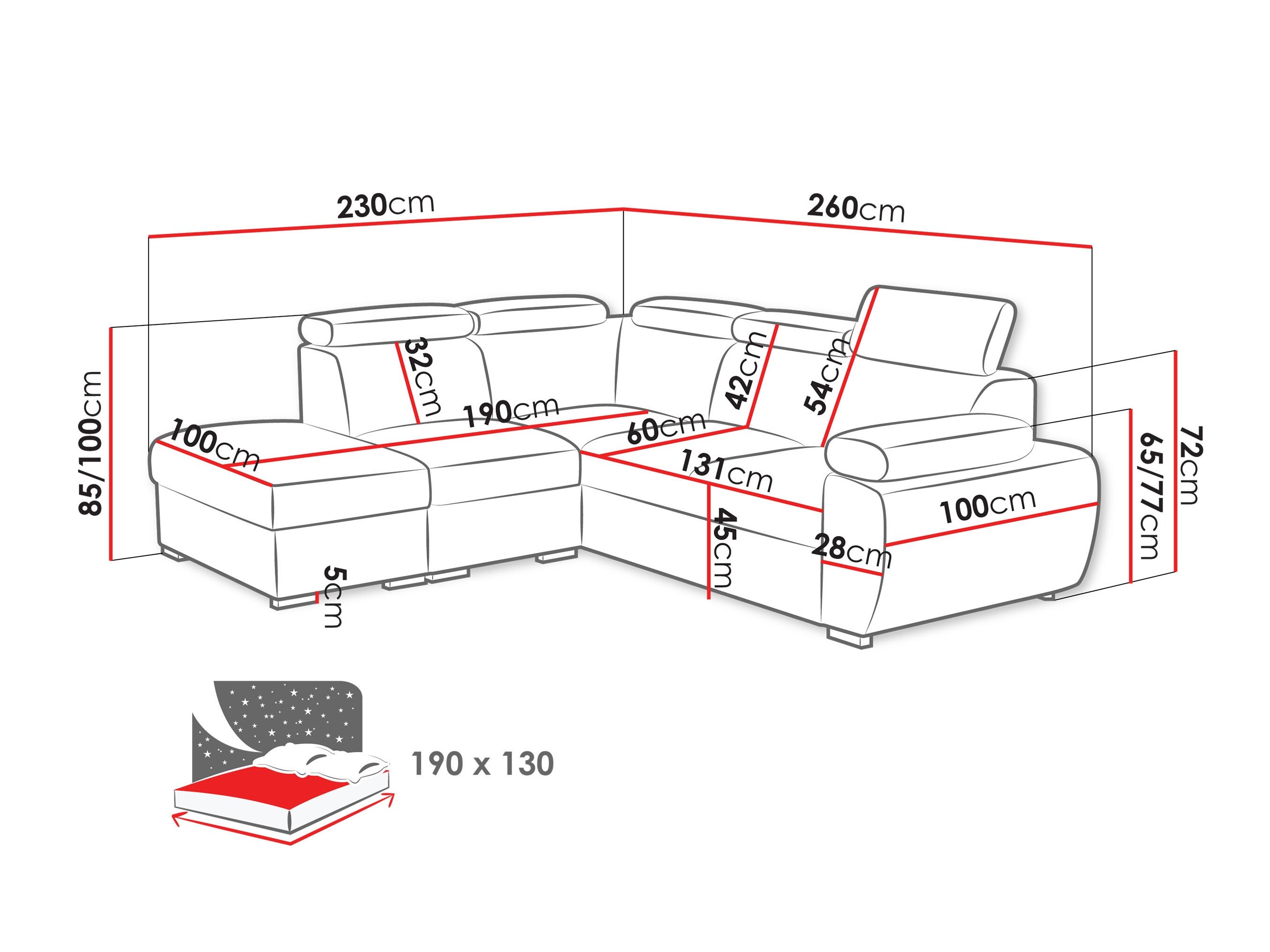 Corner sofa Columbus 228 (Kronos 22)