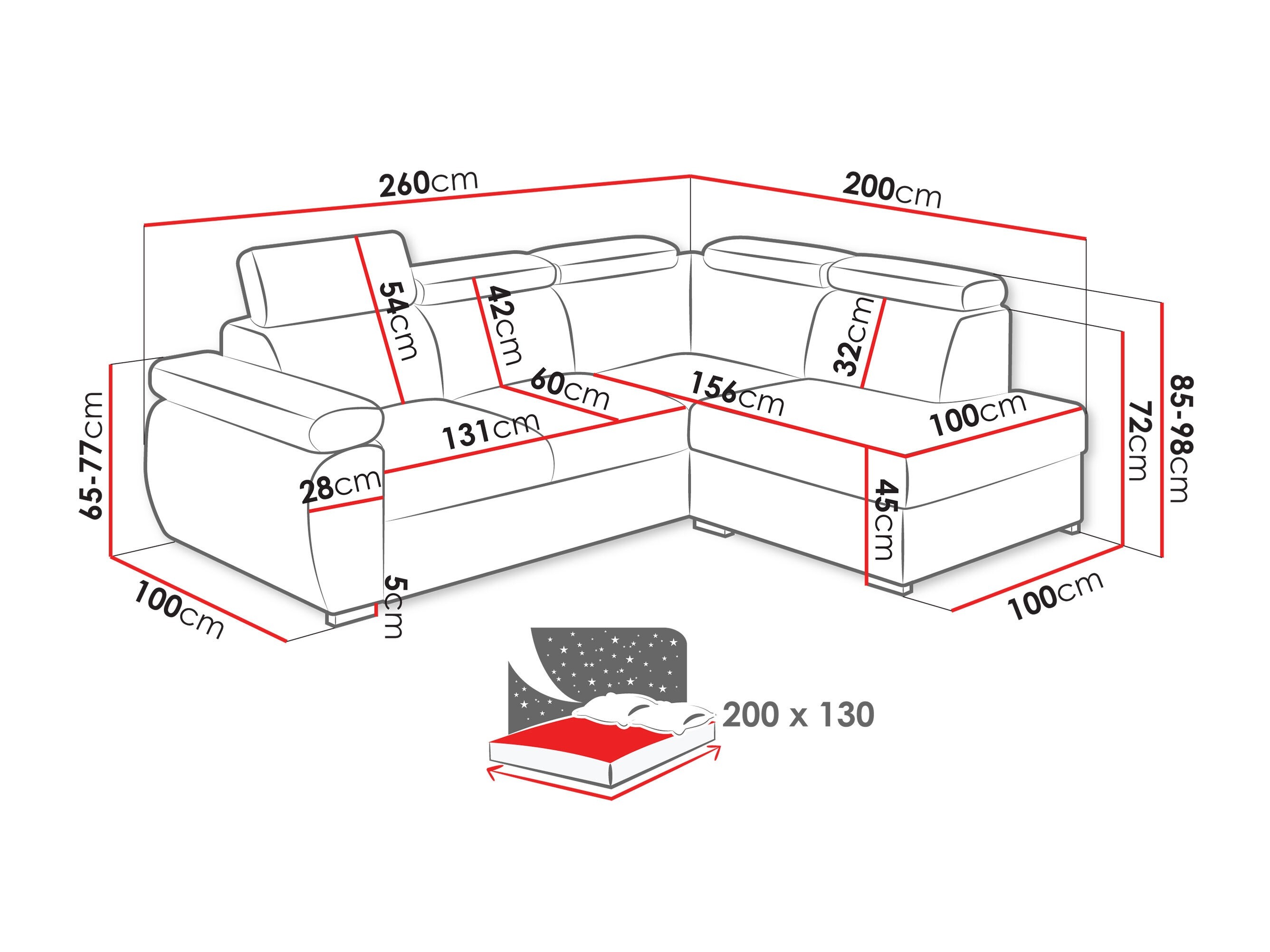 Corner sofa Columbus 161 (Kronos 34)