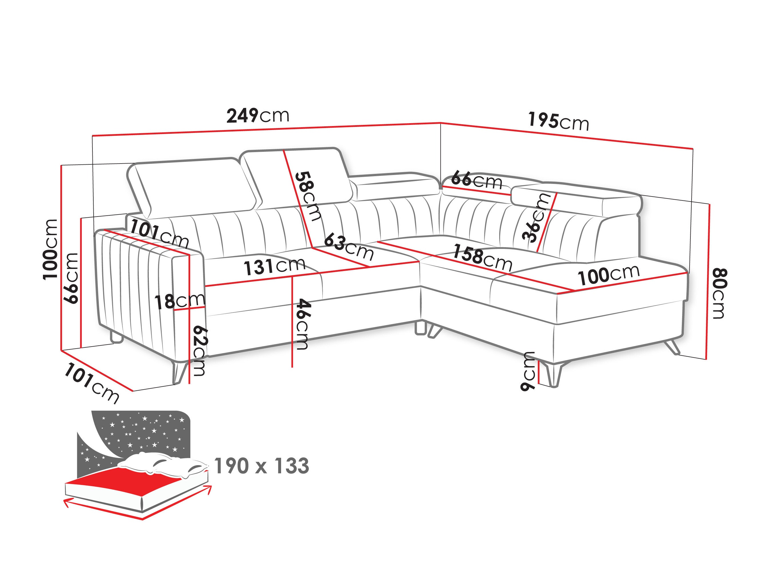 Corner sofa Columbus 202 (Velutto 3)