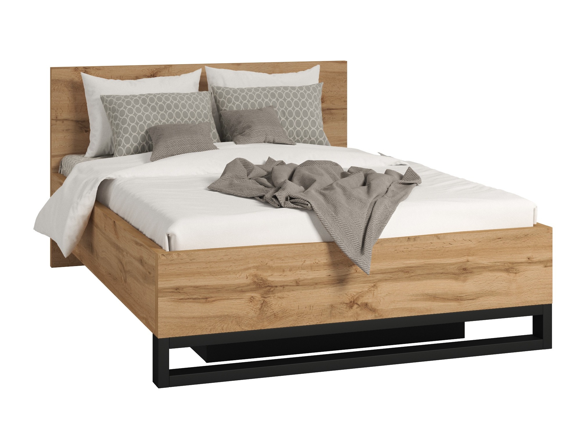 Bed Avicavu 118 (Wotan Oak + Black)